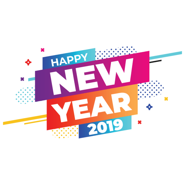 Happy New Year 2019 Banner PNG images