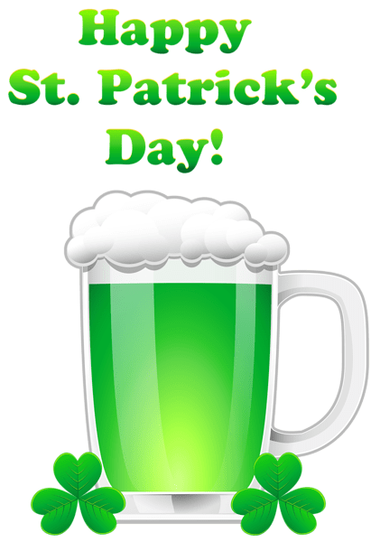 Happy St Patrick's Day Green Pint Clip arts