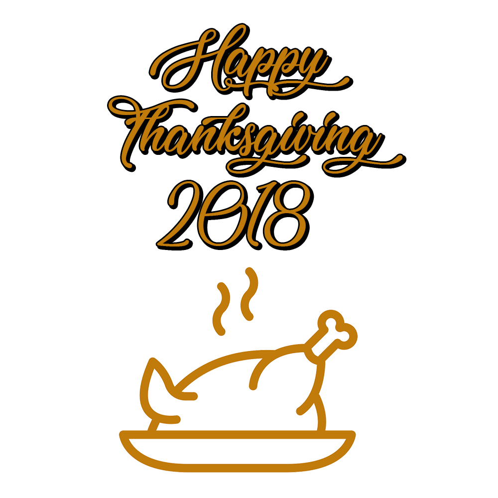 Happy Thanksgiving 2018 Smoking Turkey Clip arts