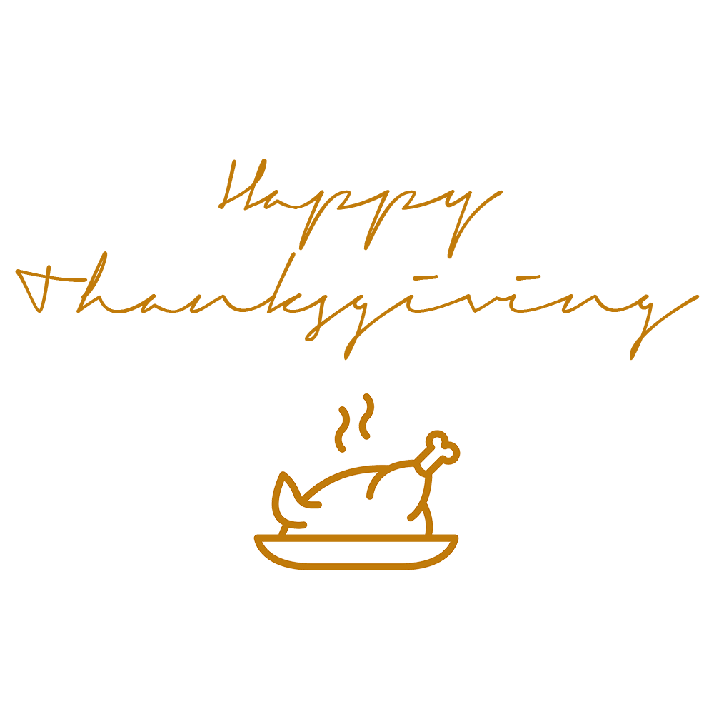 Happy Thanksgiving Signature Smoking Turkey Clip arts