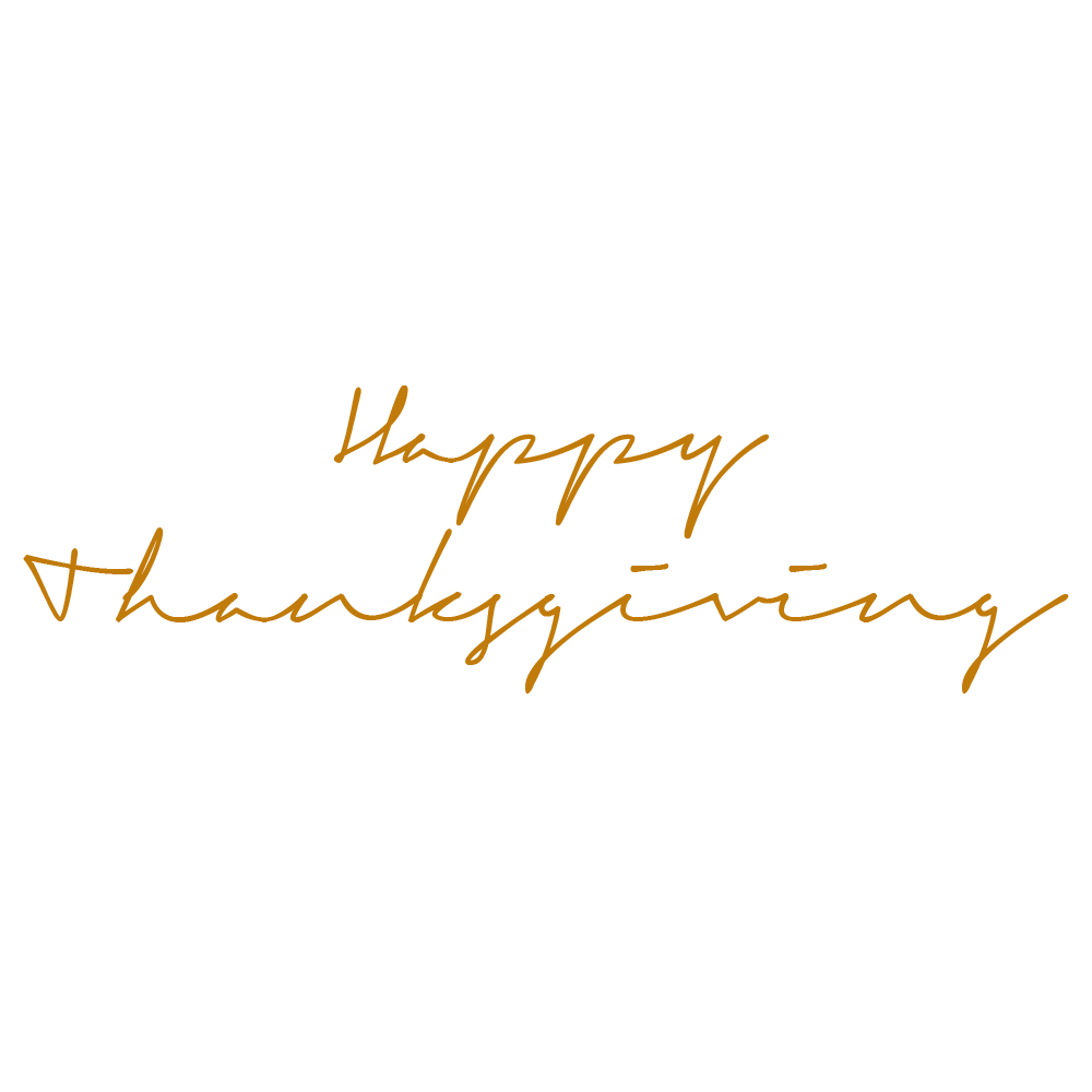 Happy Thanksgiving Signature Text Clip arts