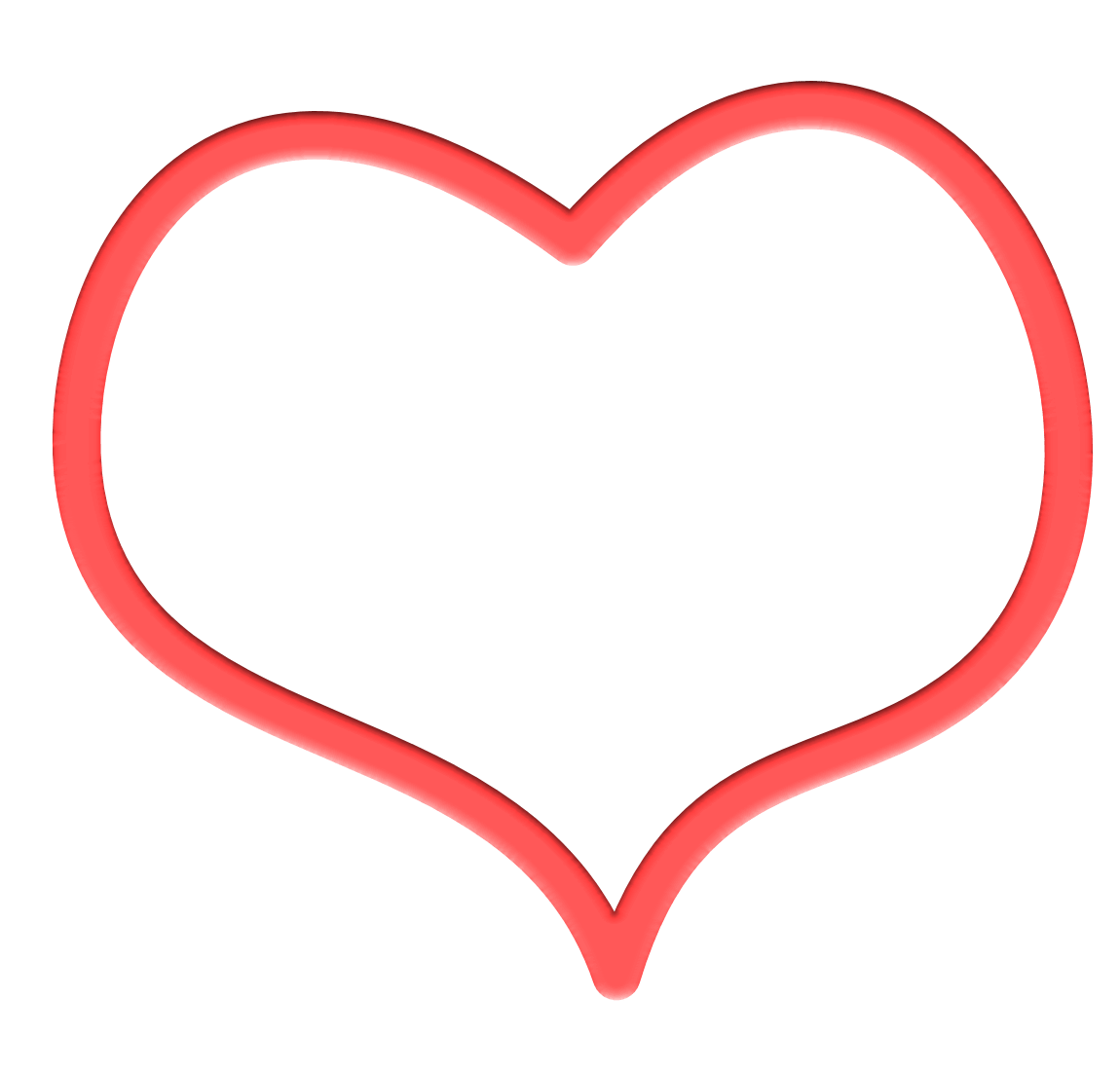 Download Heart Outline Red Drawing Icons Png Free Png And Icons Downloads