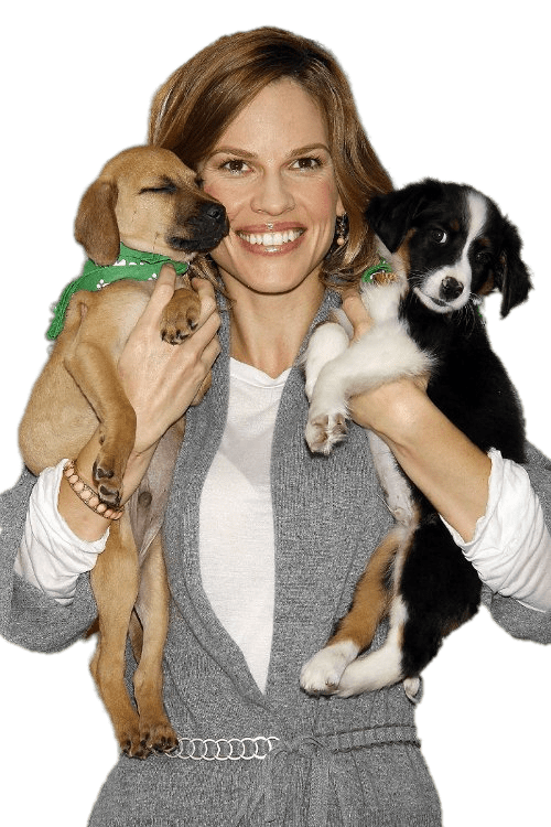 Hilary Swank With Pets Clip arts