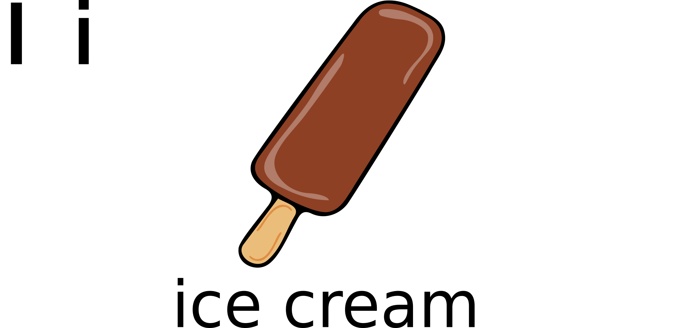 i for ice cream SVG Clip arts
