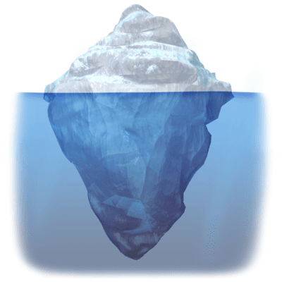 Iceberg Top and Bottom Clip arts
