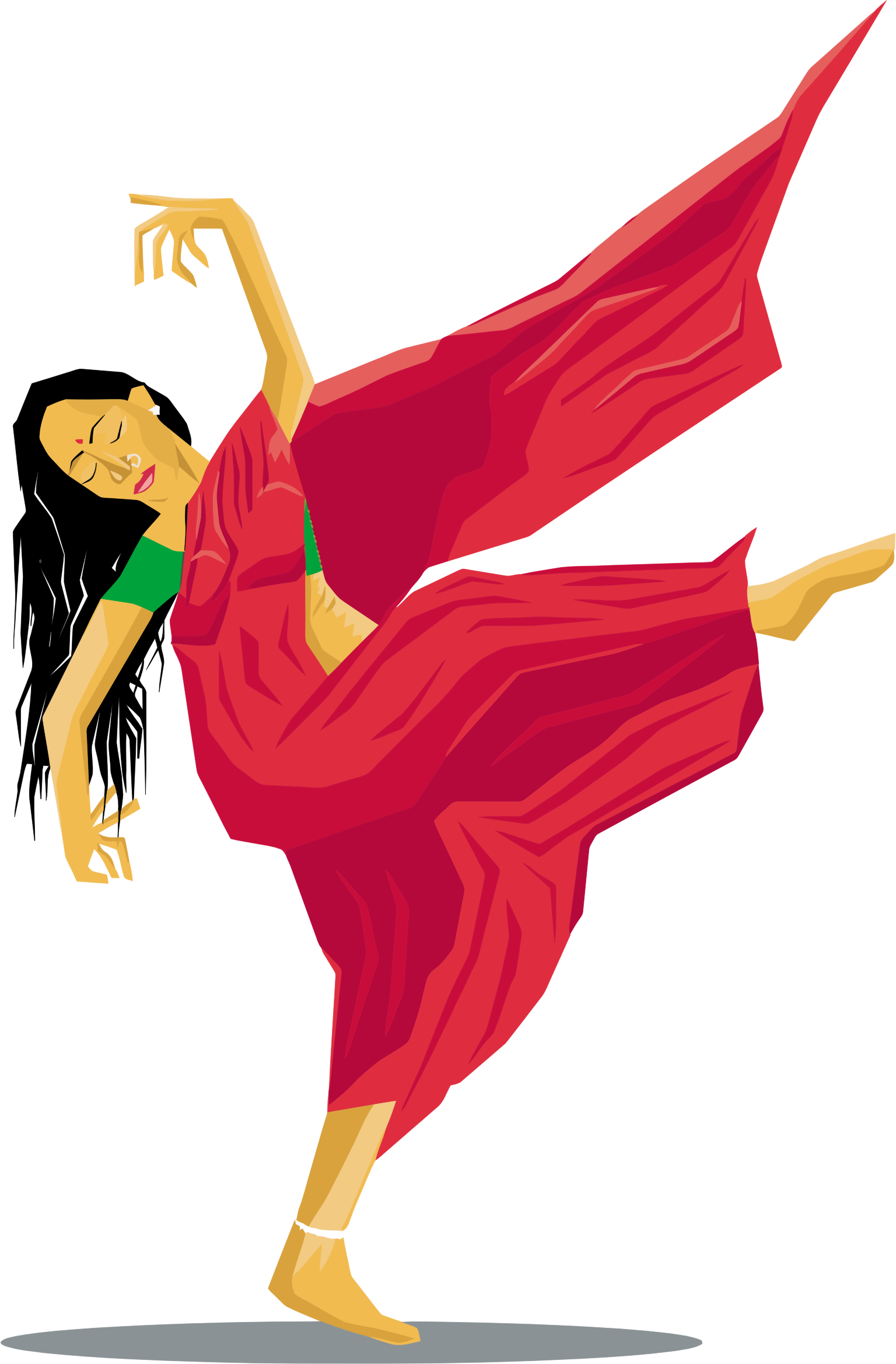 Indian Lady Dancing SVG Clip arts
