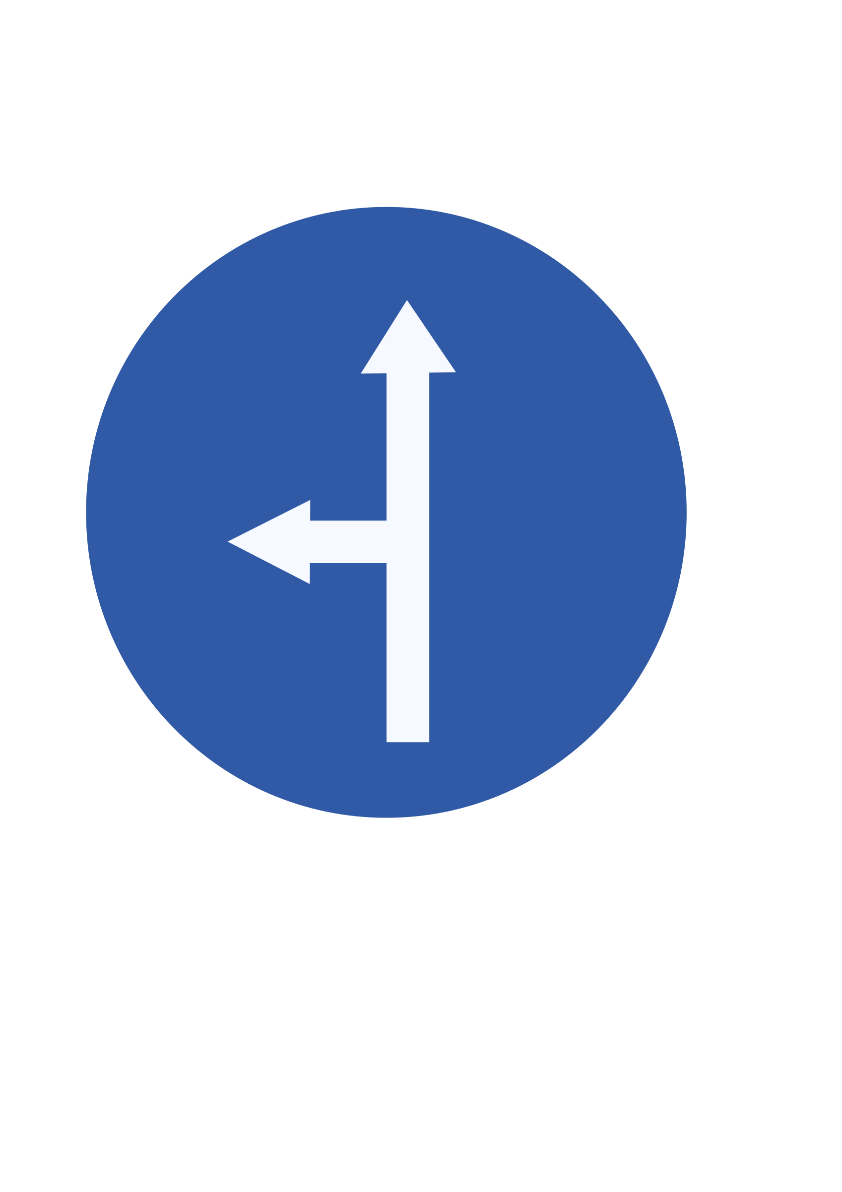 Indian road sign - Ahead or turn left PNG icon
