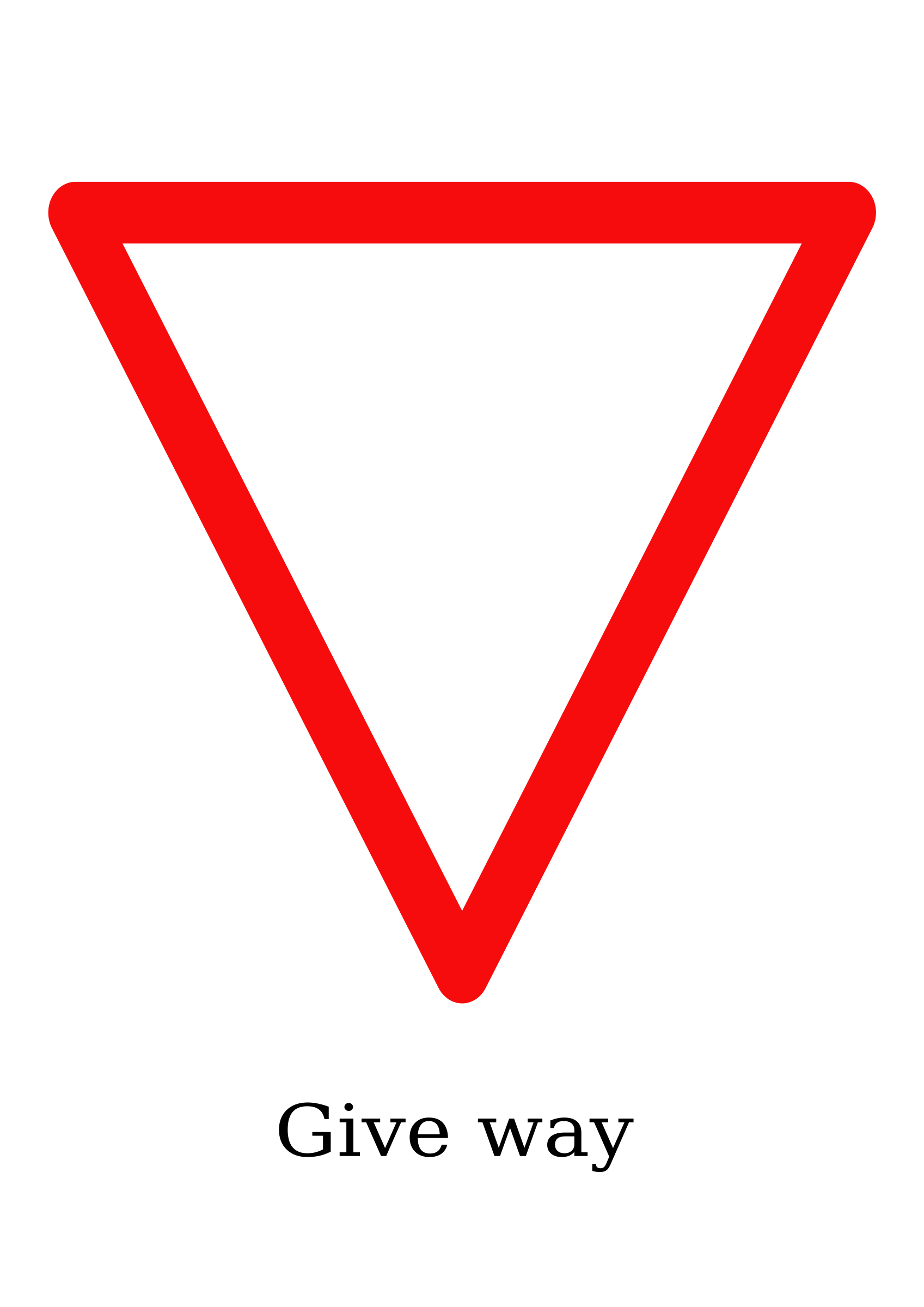 Indian road sign - Give way PNG icon
