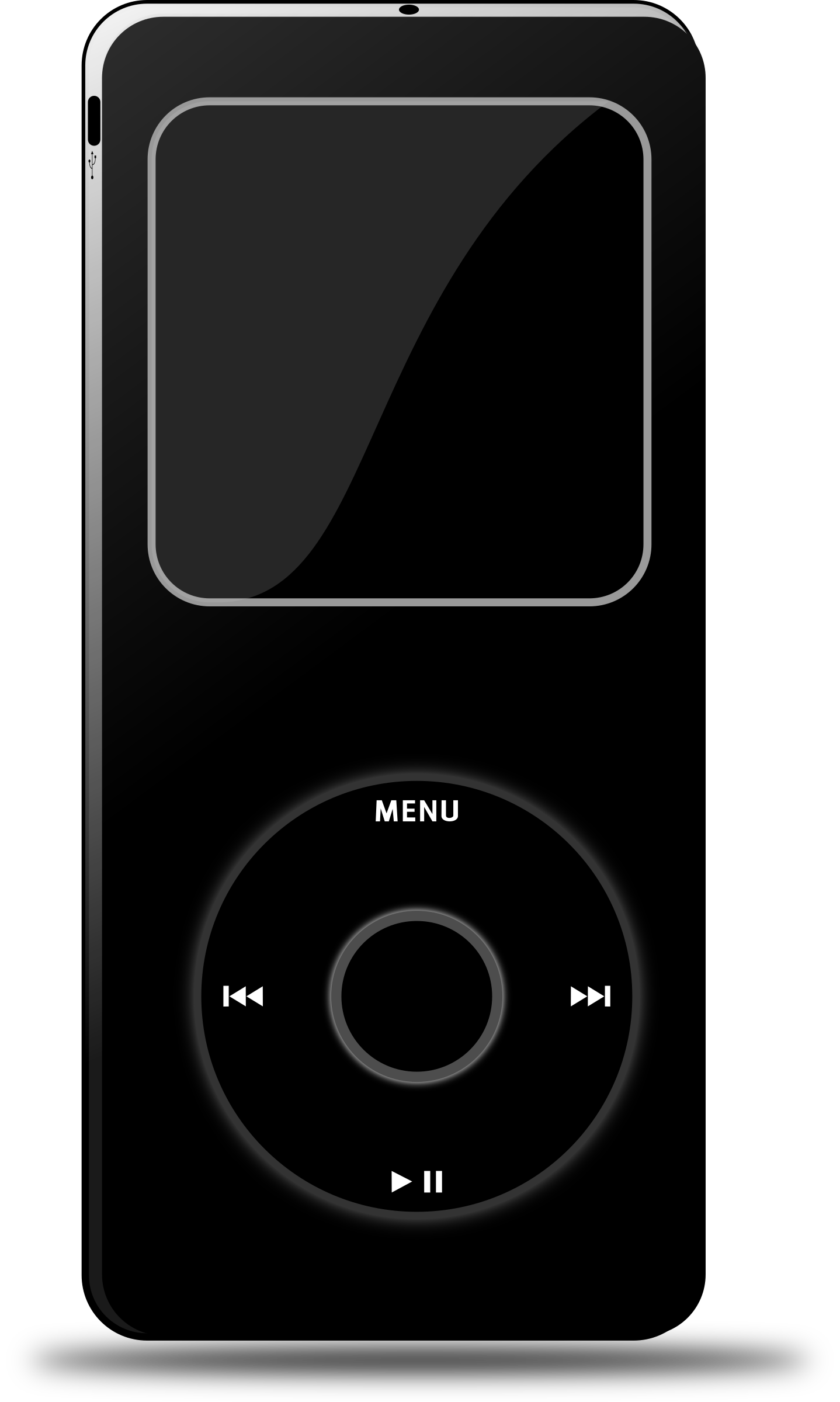 Ipod (Black) SVG Clip arts