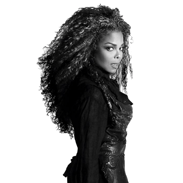 Janet Jackson B&w PNG images