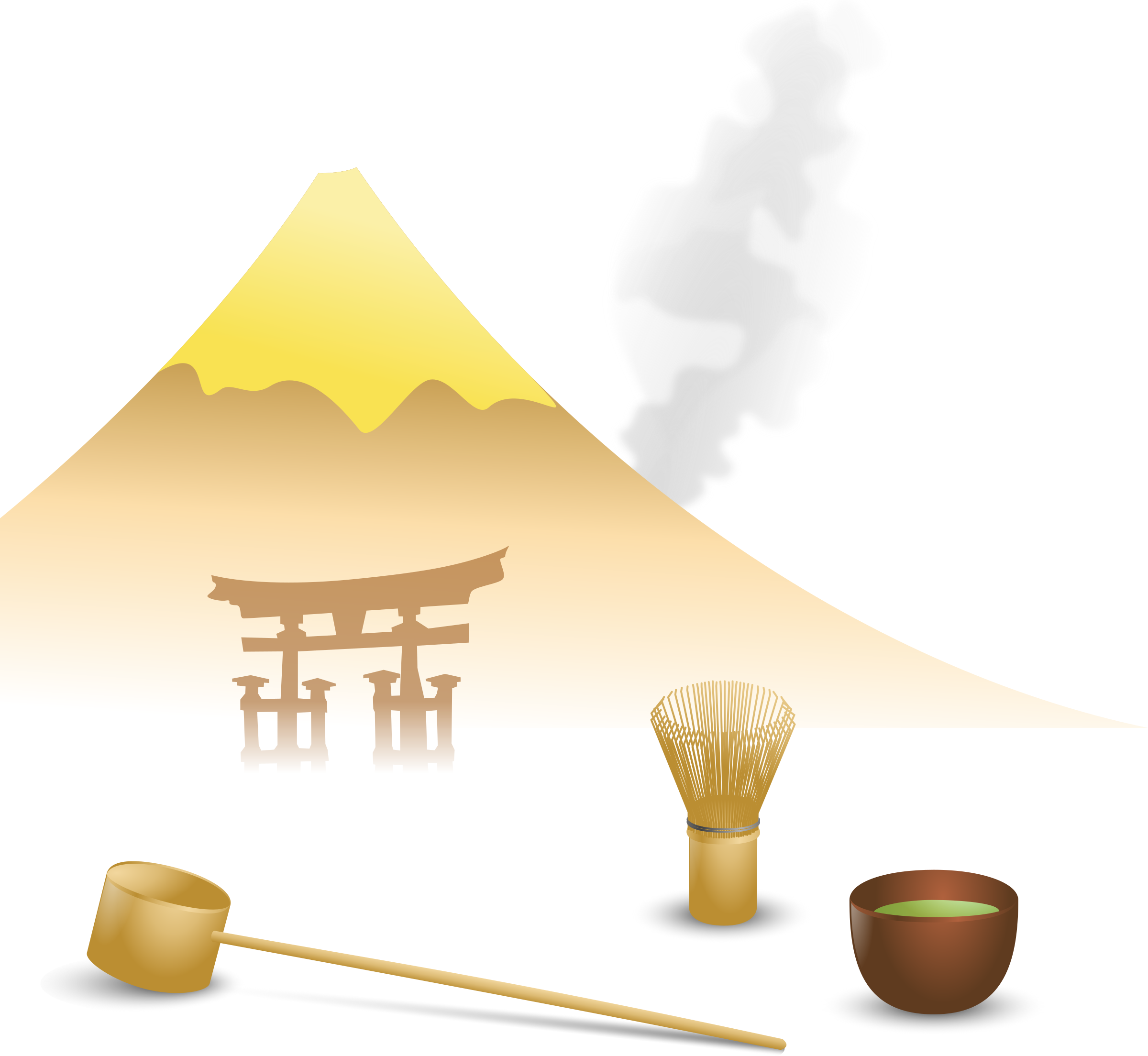 Japanese Tea Scene SVG Clip arts
