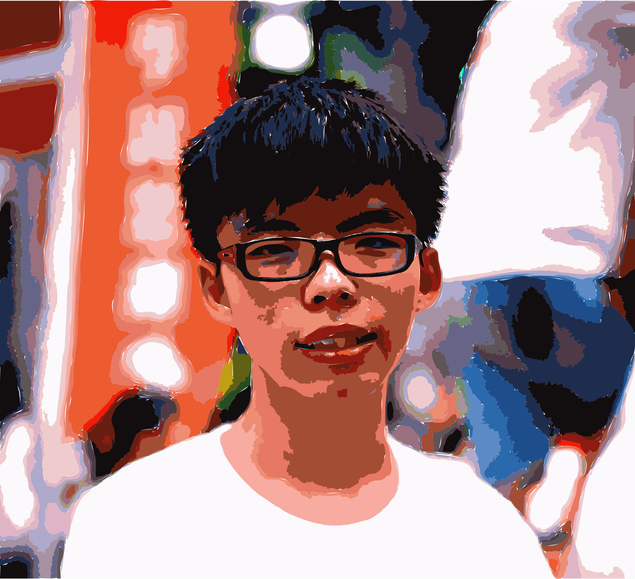 Joshua Wong Stylized SVG Clip arts