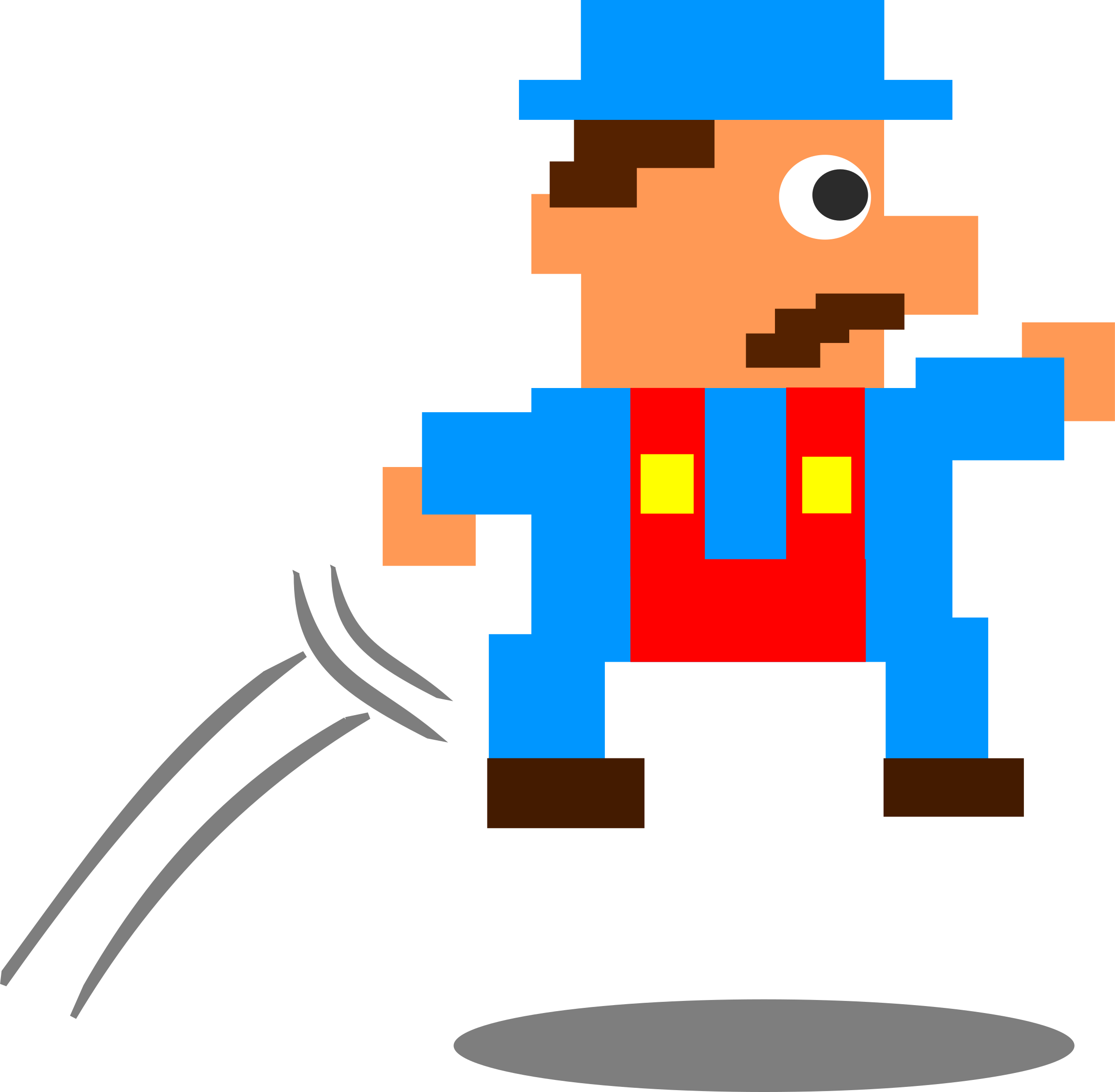 Jumping Pixel Guy PNG icon