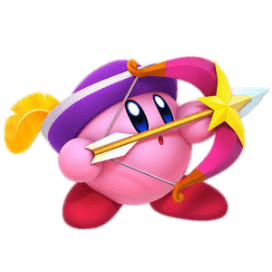Kirby Shooting An Arrow PNG images