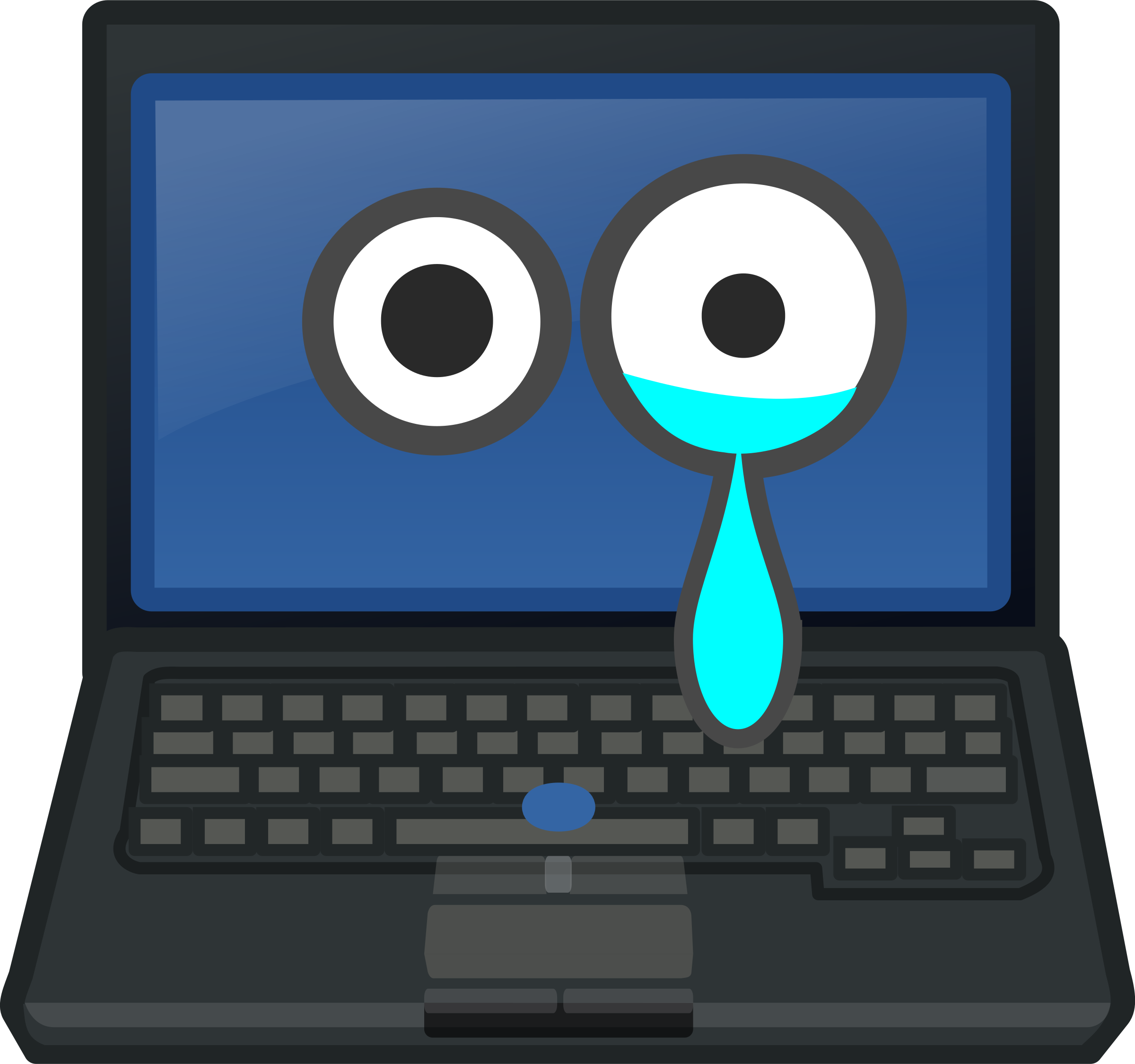 Laptop Crying Eye Contact SVG Clip arts