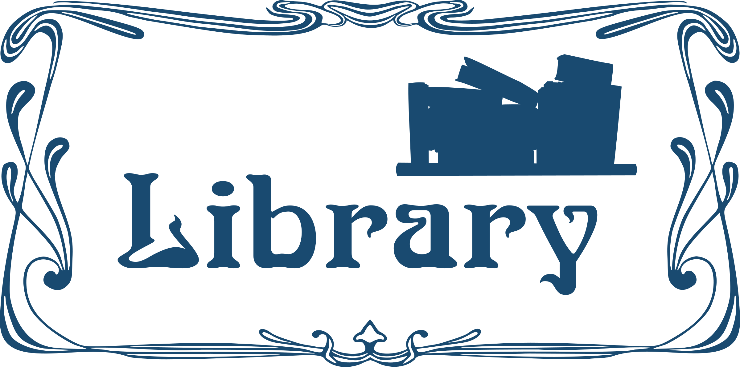 Library door sign SVG Clip arts