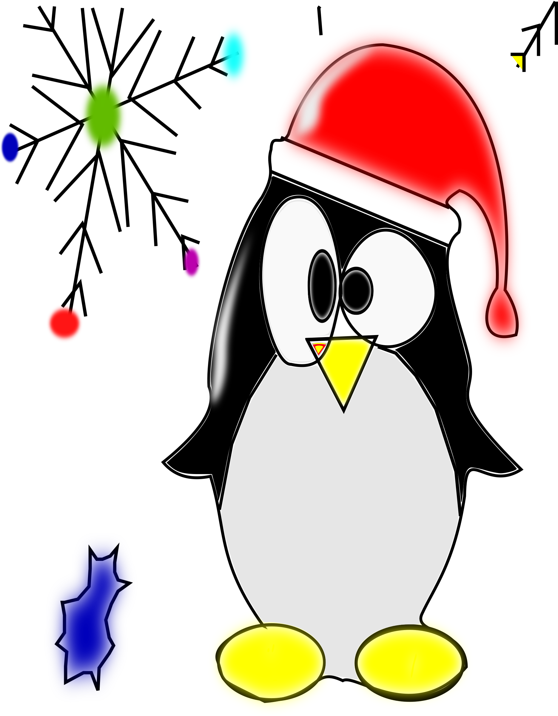 Linux Penguin SVG Clip arts