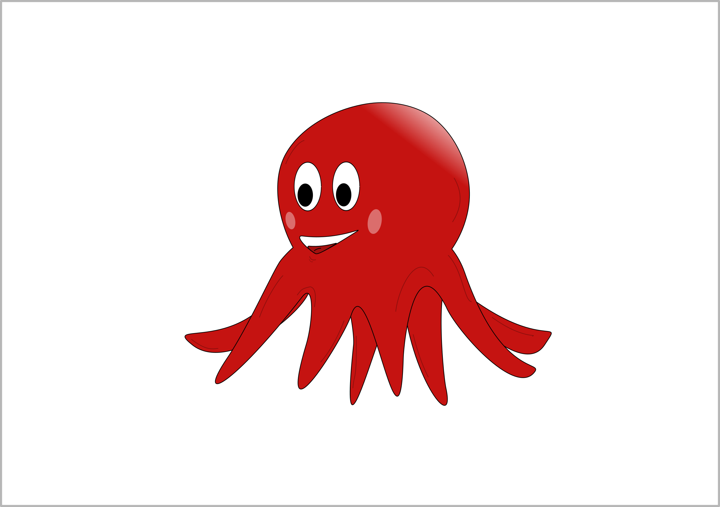 little red octopus SVG Clip arts