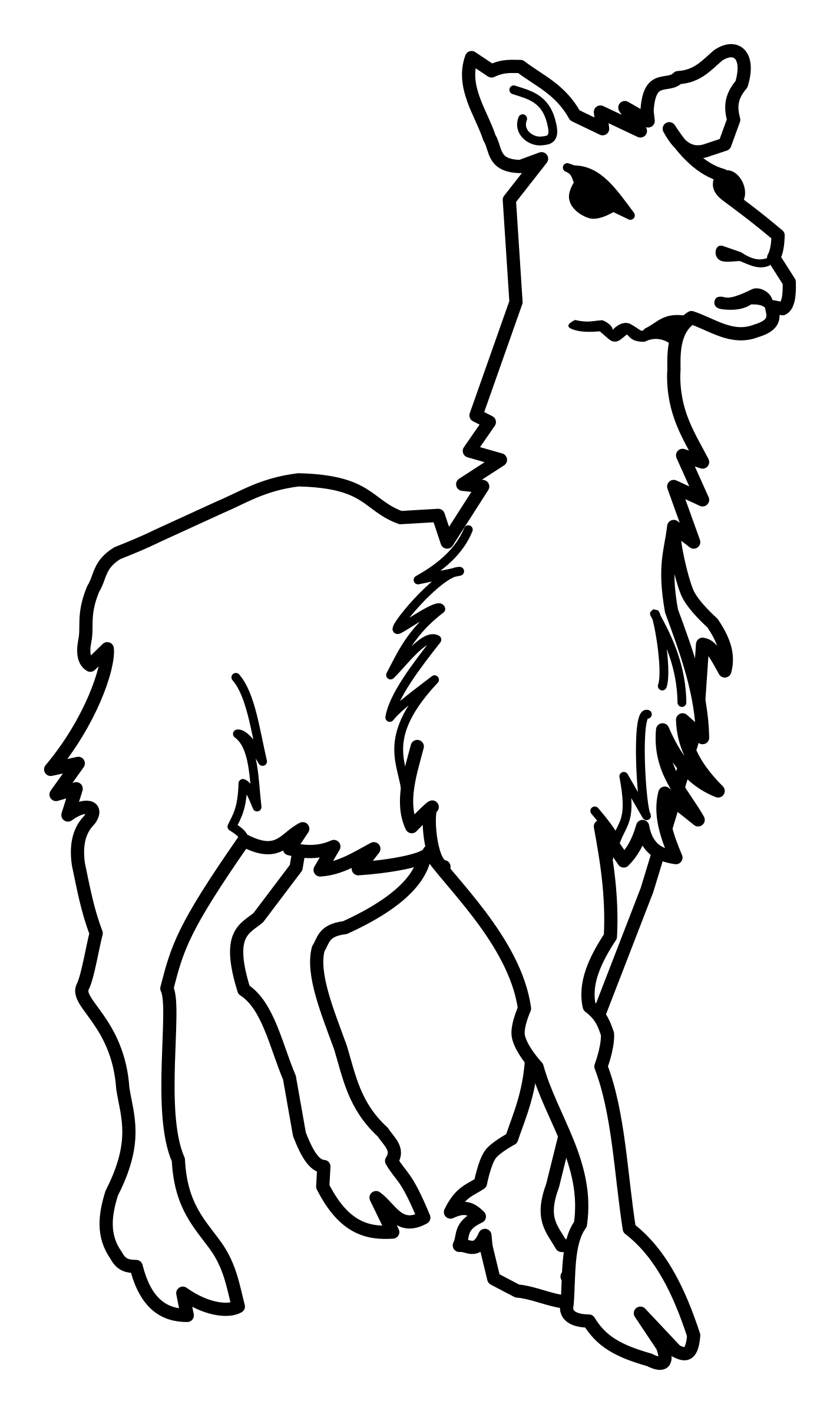 llama lineart PNG icon