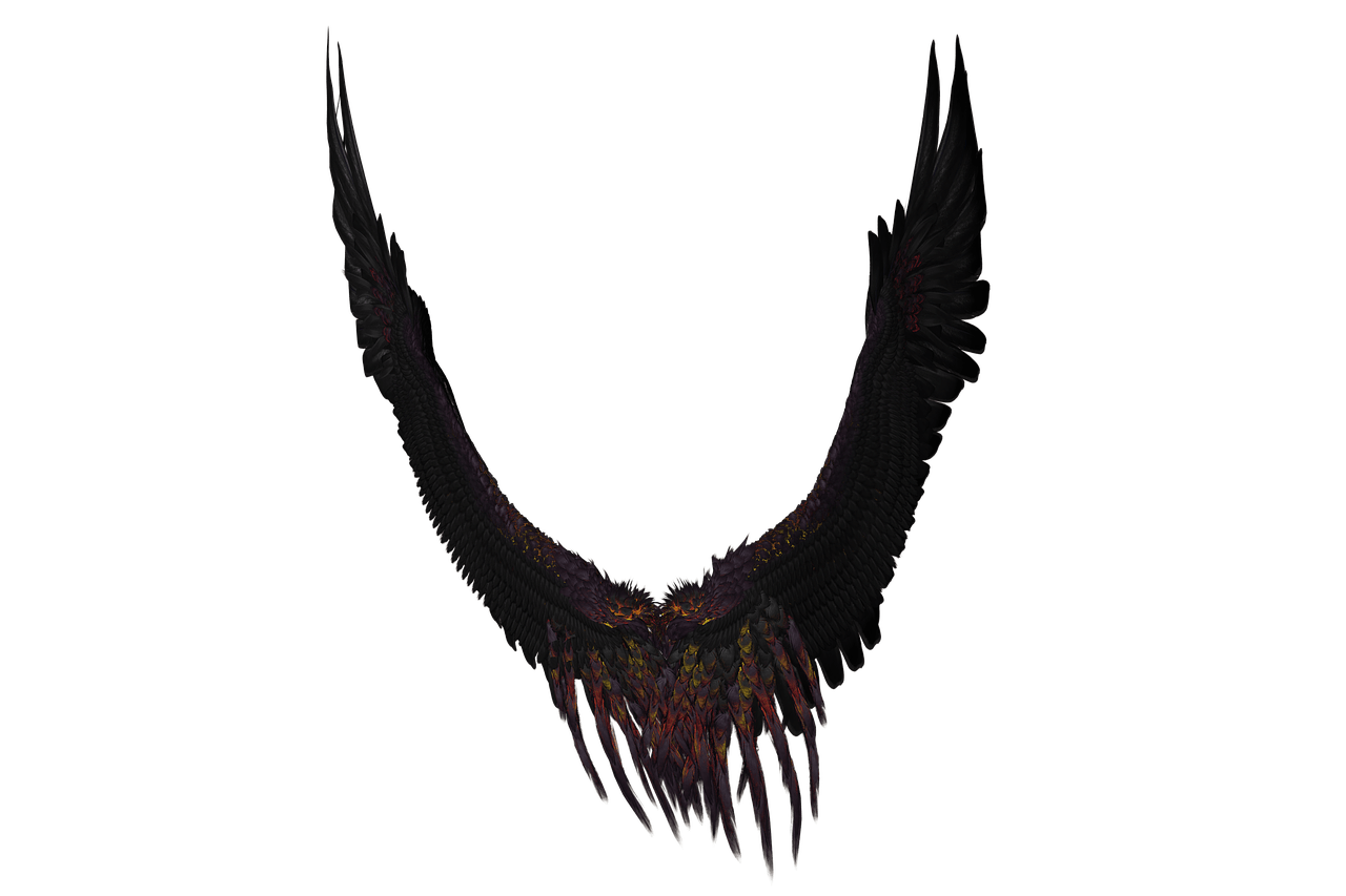 Long Black and Purple Wings PNG icon