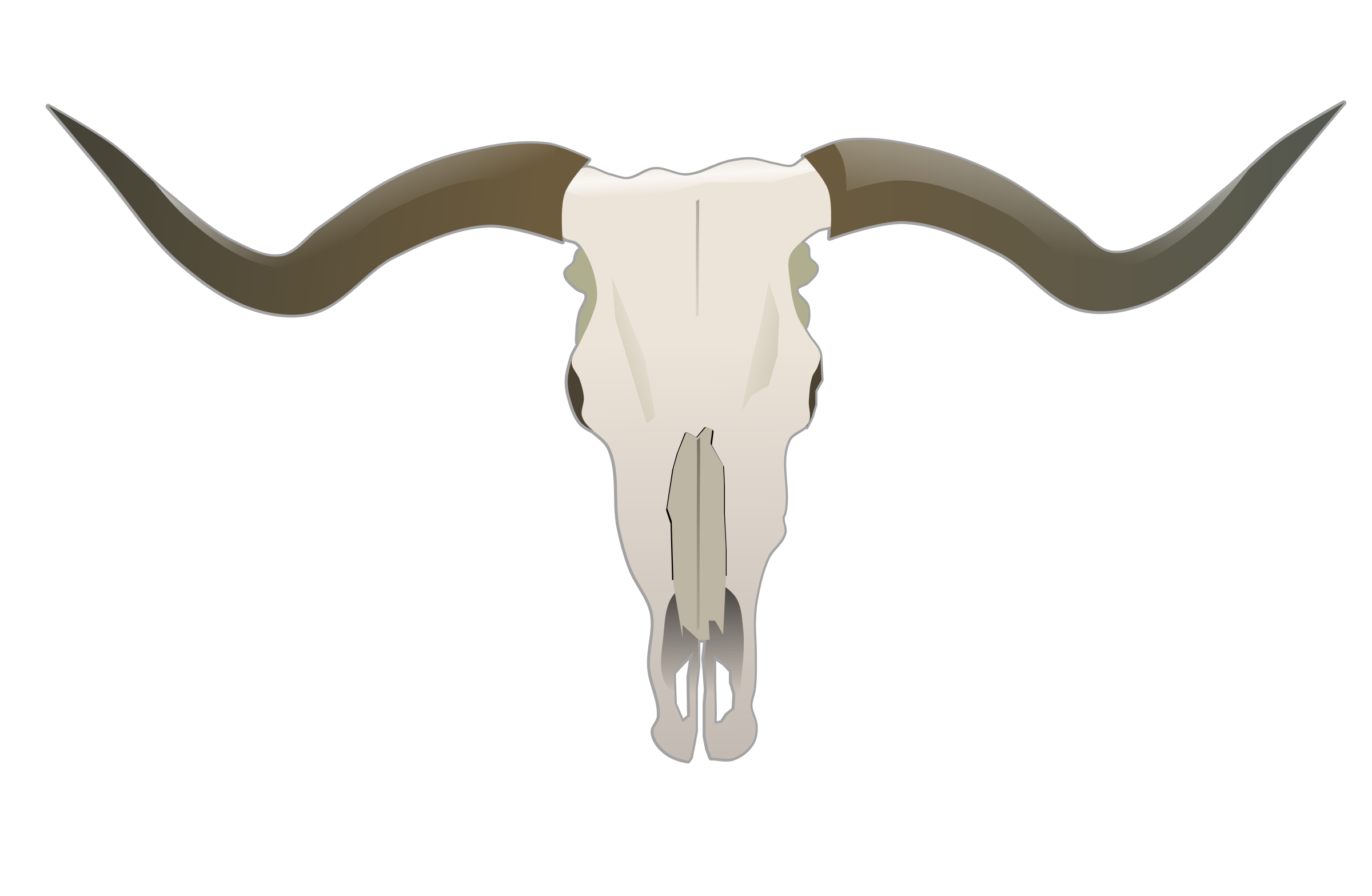 Longhorn Skull SVG Clip arts