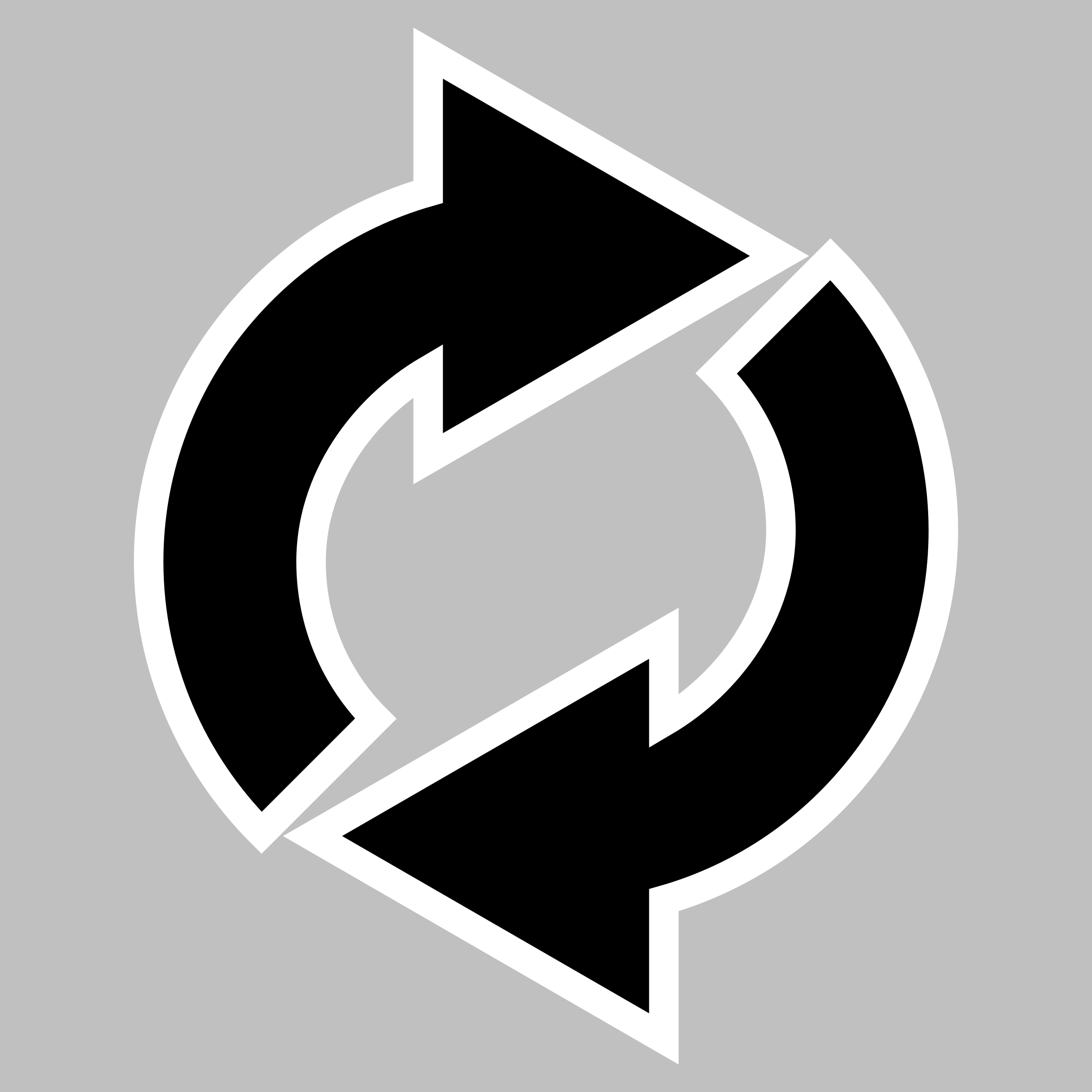 Looping arrows (black) PNG icon
