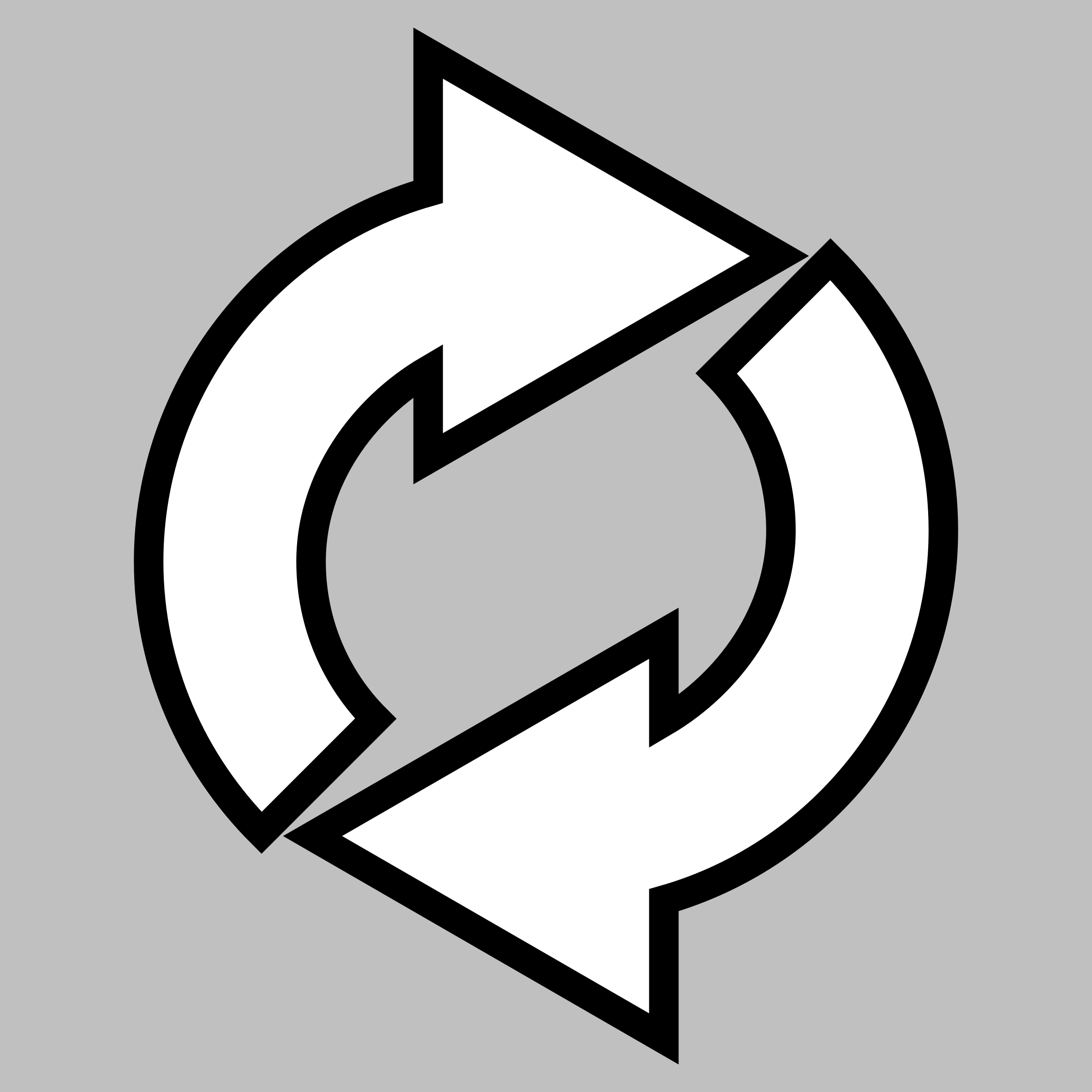Looping arrows (white) PNG icon