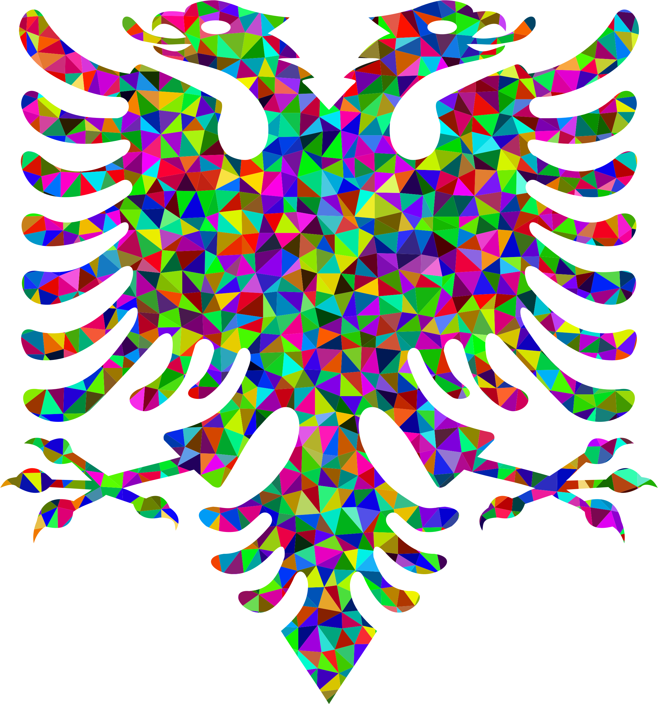 Low Poly Prismatic Double Headed Eagle Clip arts