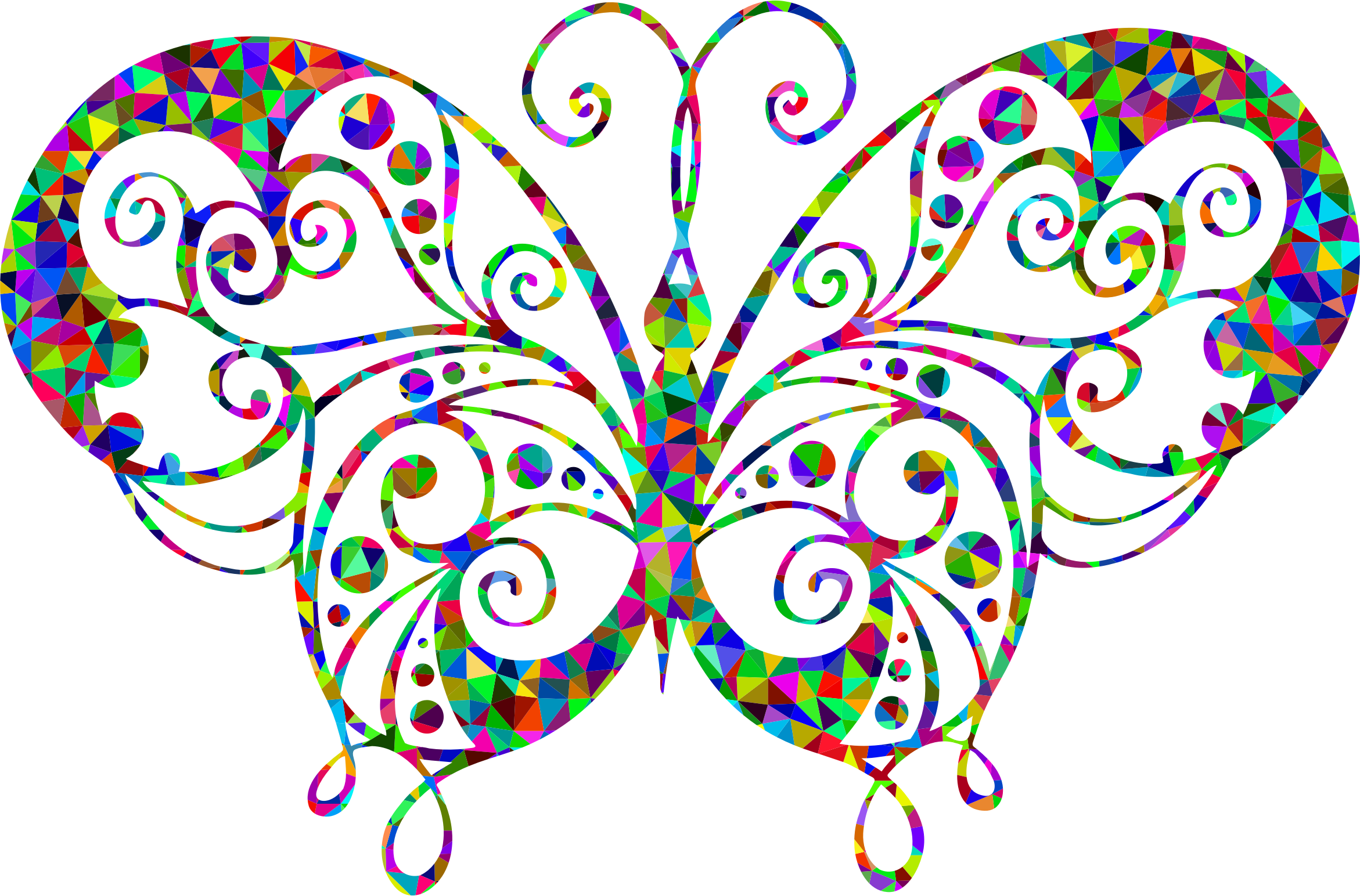 Low Poly Flourish Butterfly Clip arts