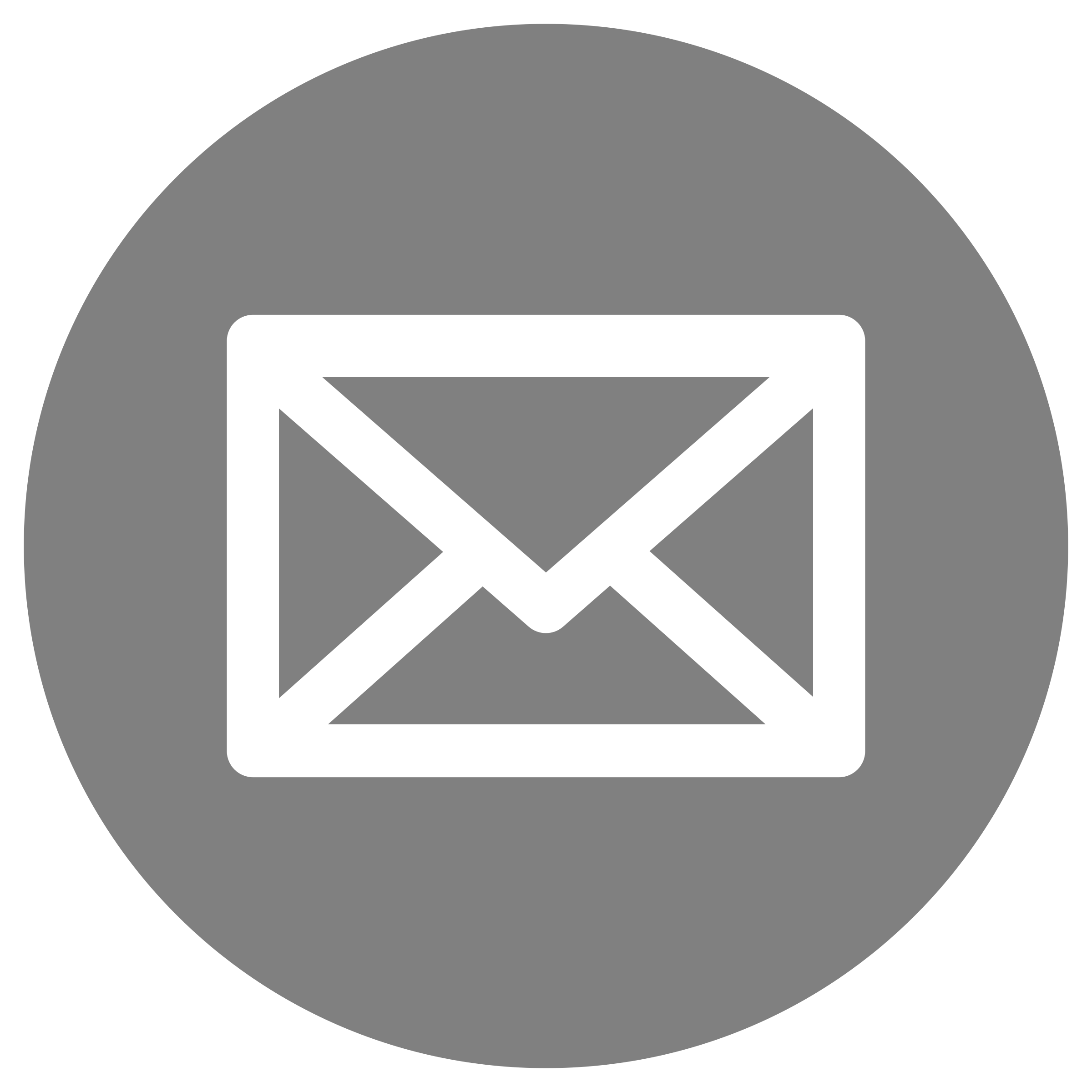 Mail Icon - White on Grey SVG Clip arts