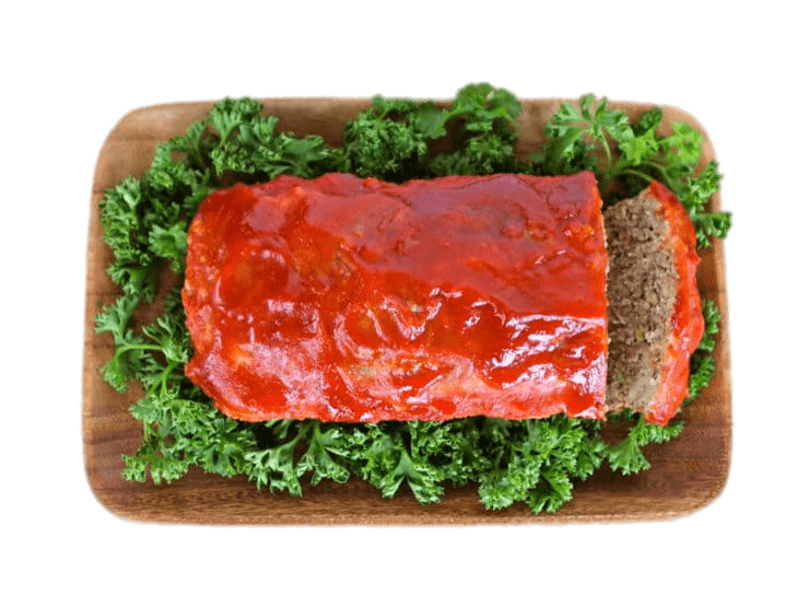 Meatloaf on A Wooden Tray Clip arts
