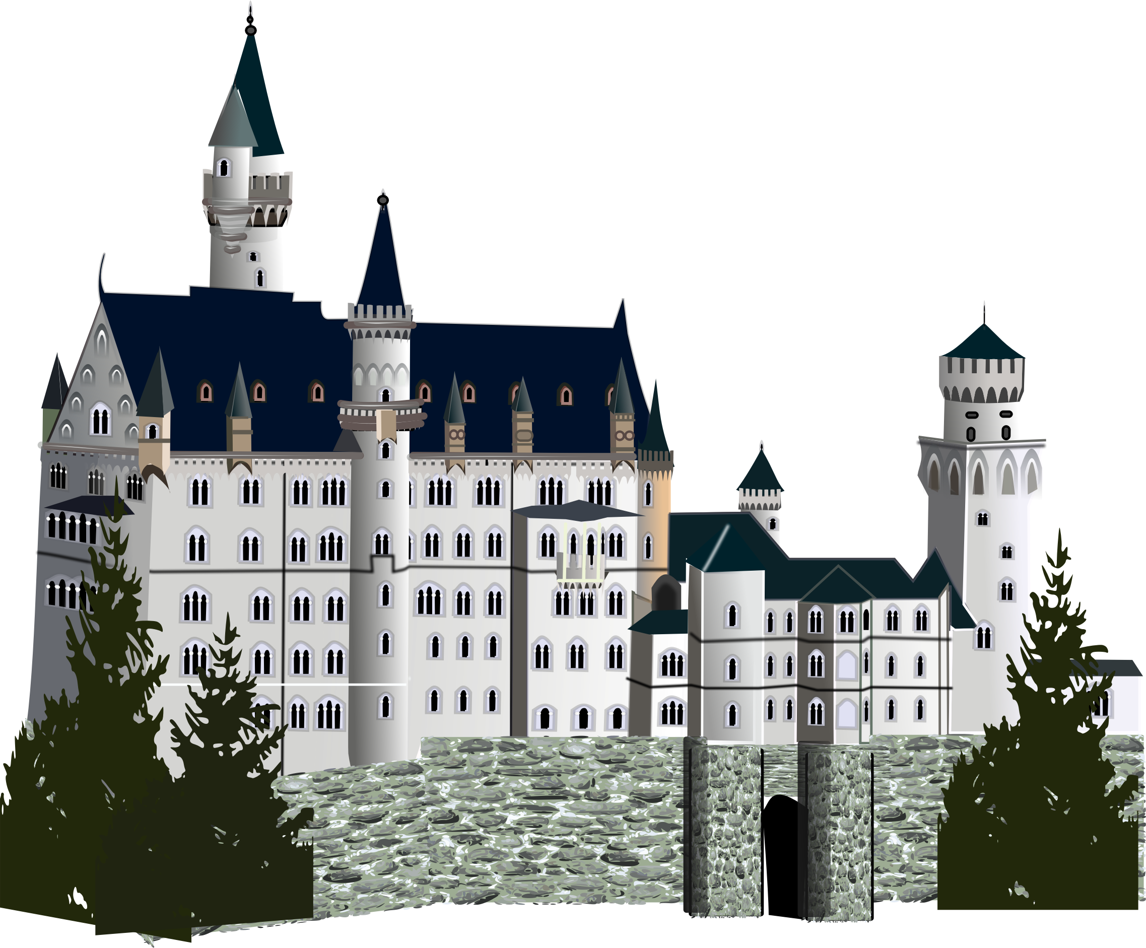 medieval castle, detailed version PNG icon
