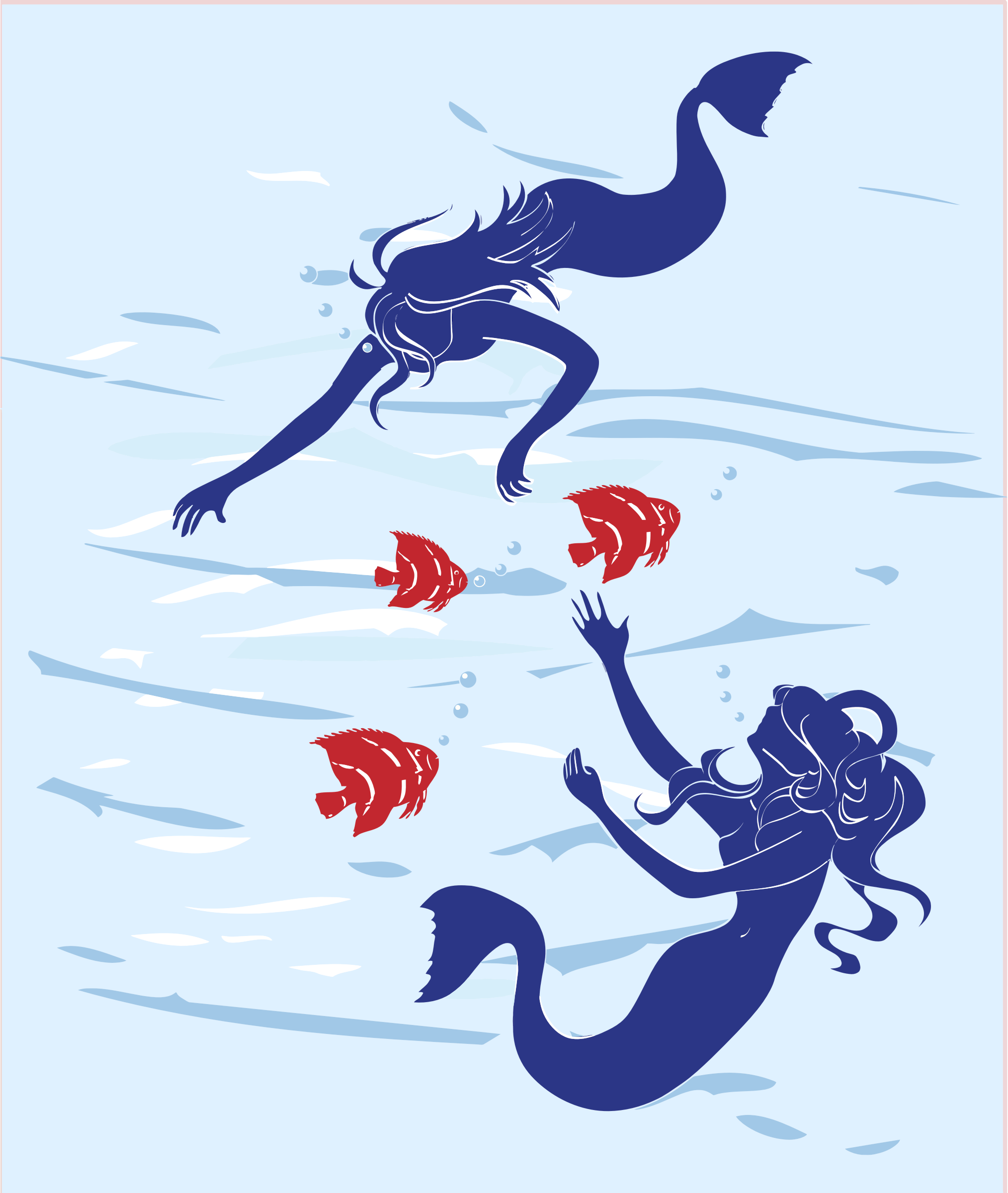 Mermaid In Trouble SVG Clip arts