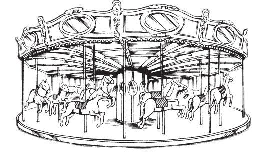 Merry Go Round Black And White Drawing Icons Png Free Png And Icons Downloads