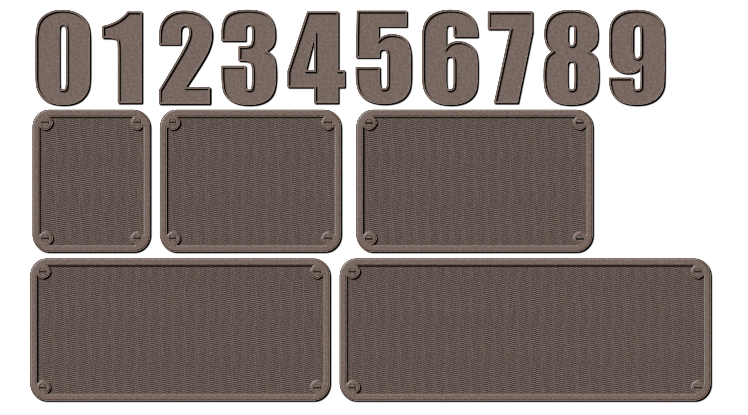 Metal Numbers and Backgrounds PNG icon
