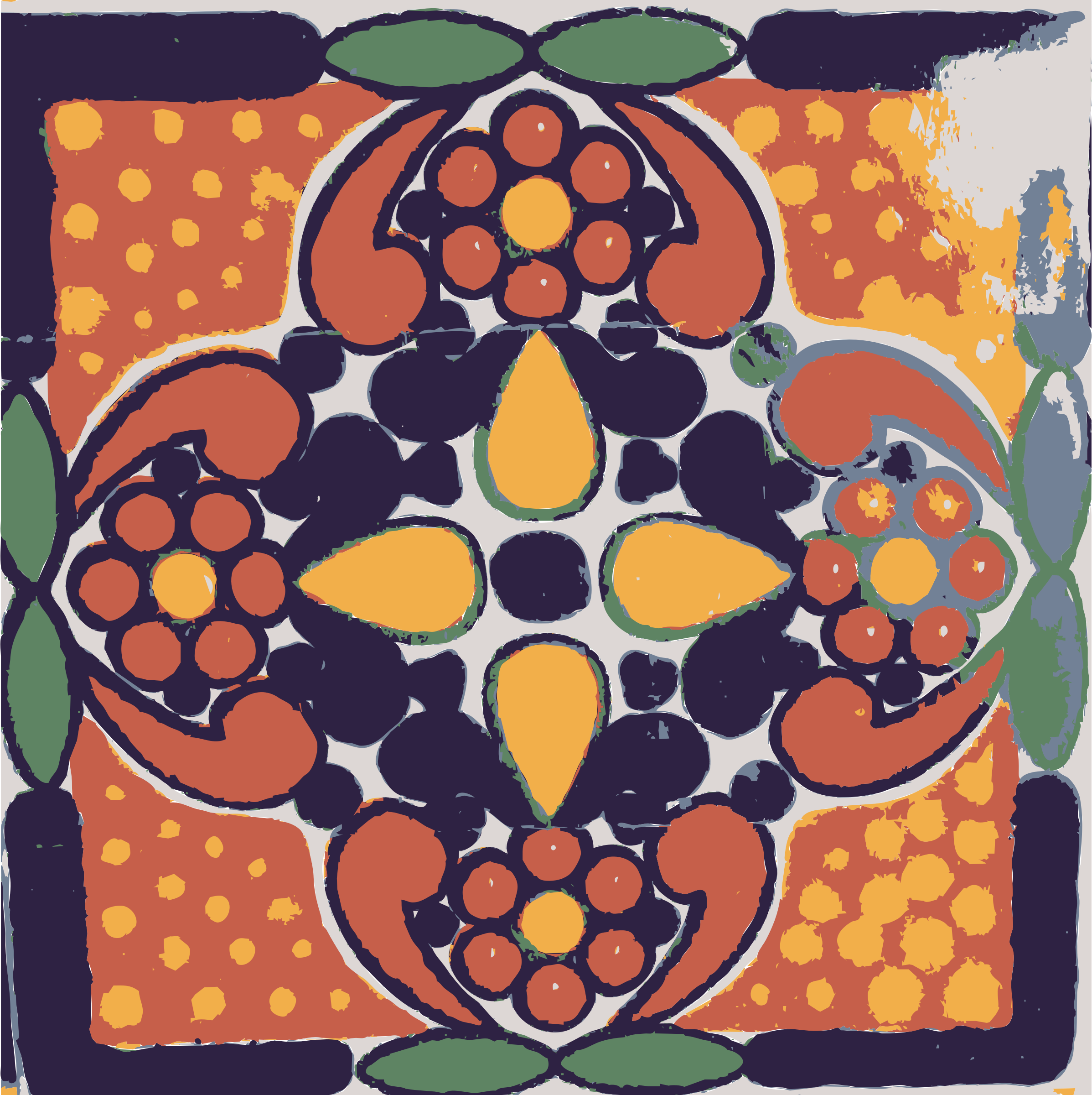Mexican Tile 04 Clip arts