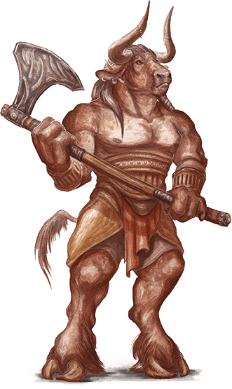 Minotaur Holding Axe PNG icon