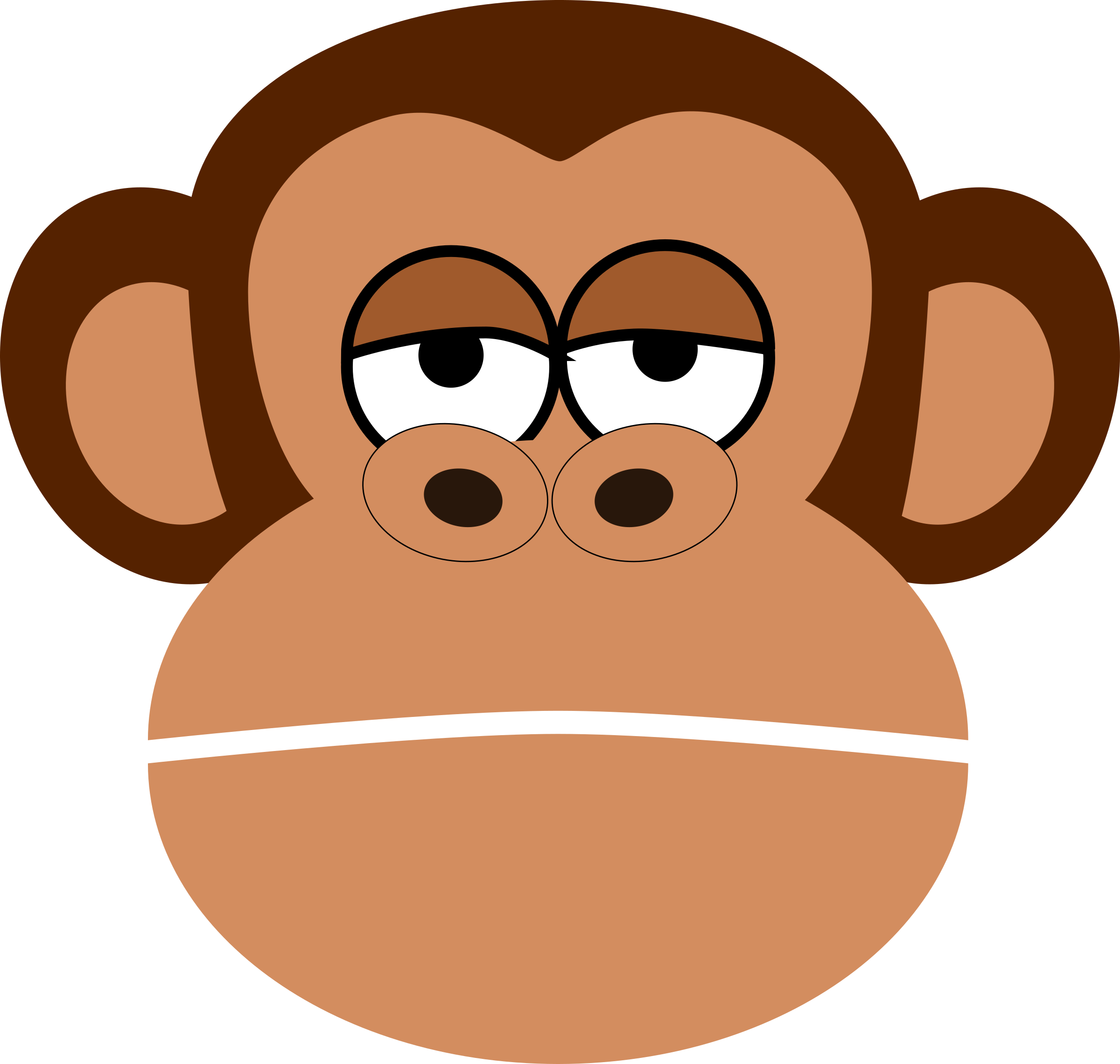 Mono Monkey SVG Clip arts