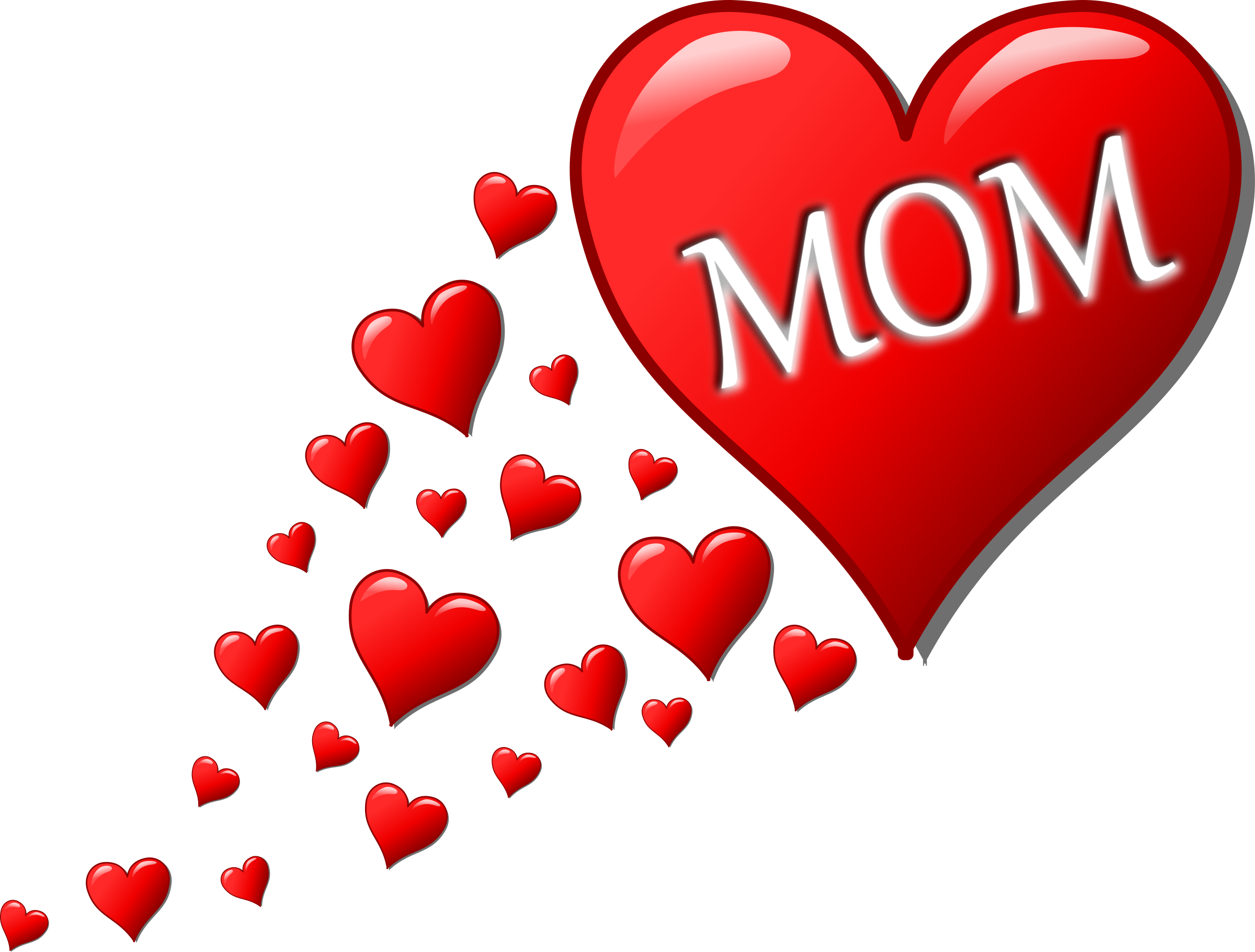 Mother's day heart with small hearts track SVG Clip arts