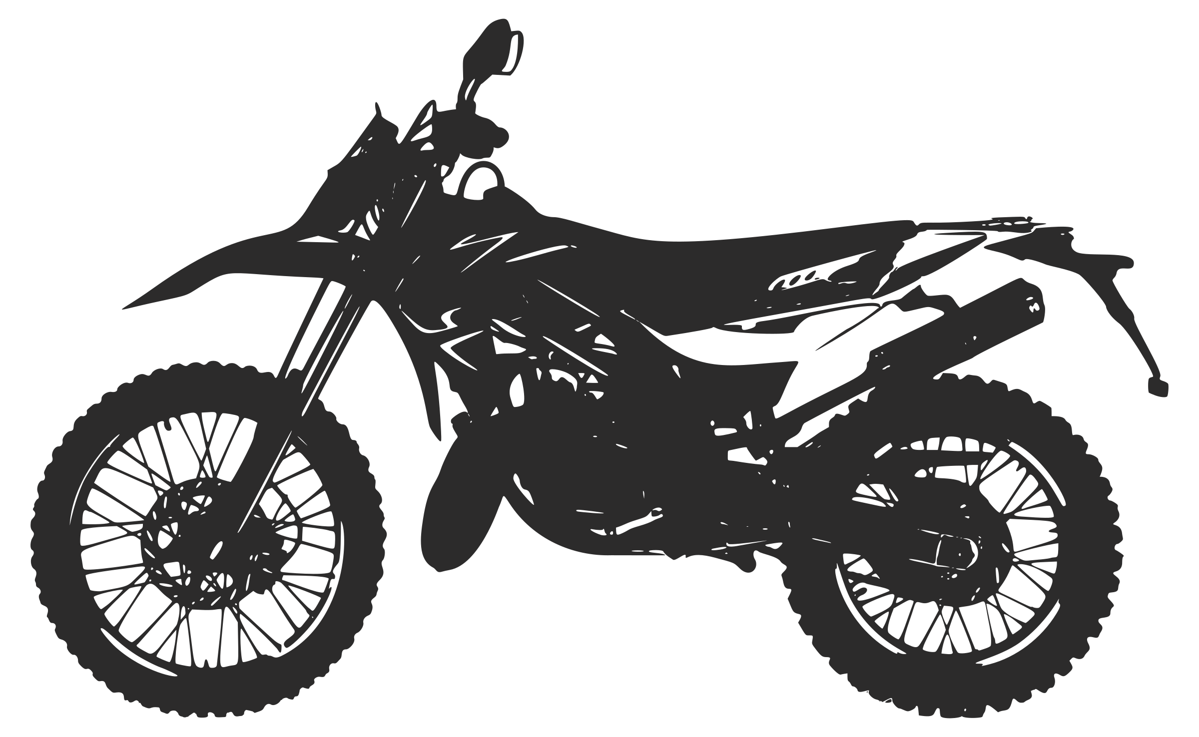 Motorbike Enduro Silhouette 3 SVG Clip arts