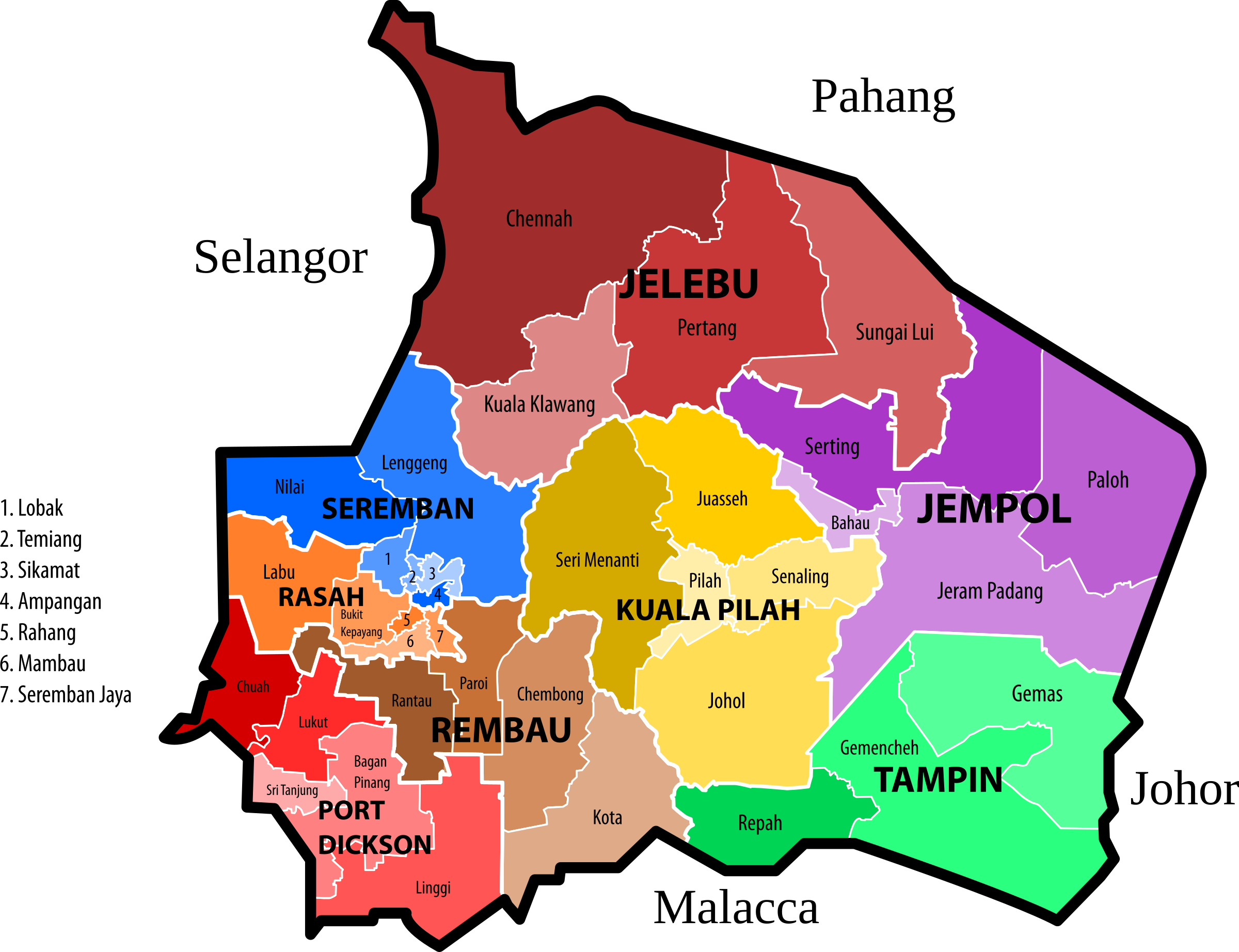 Negeri Sembilan Map Clip arts