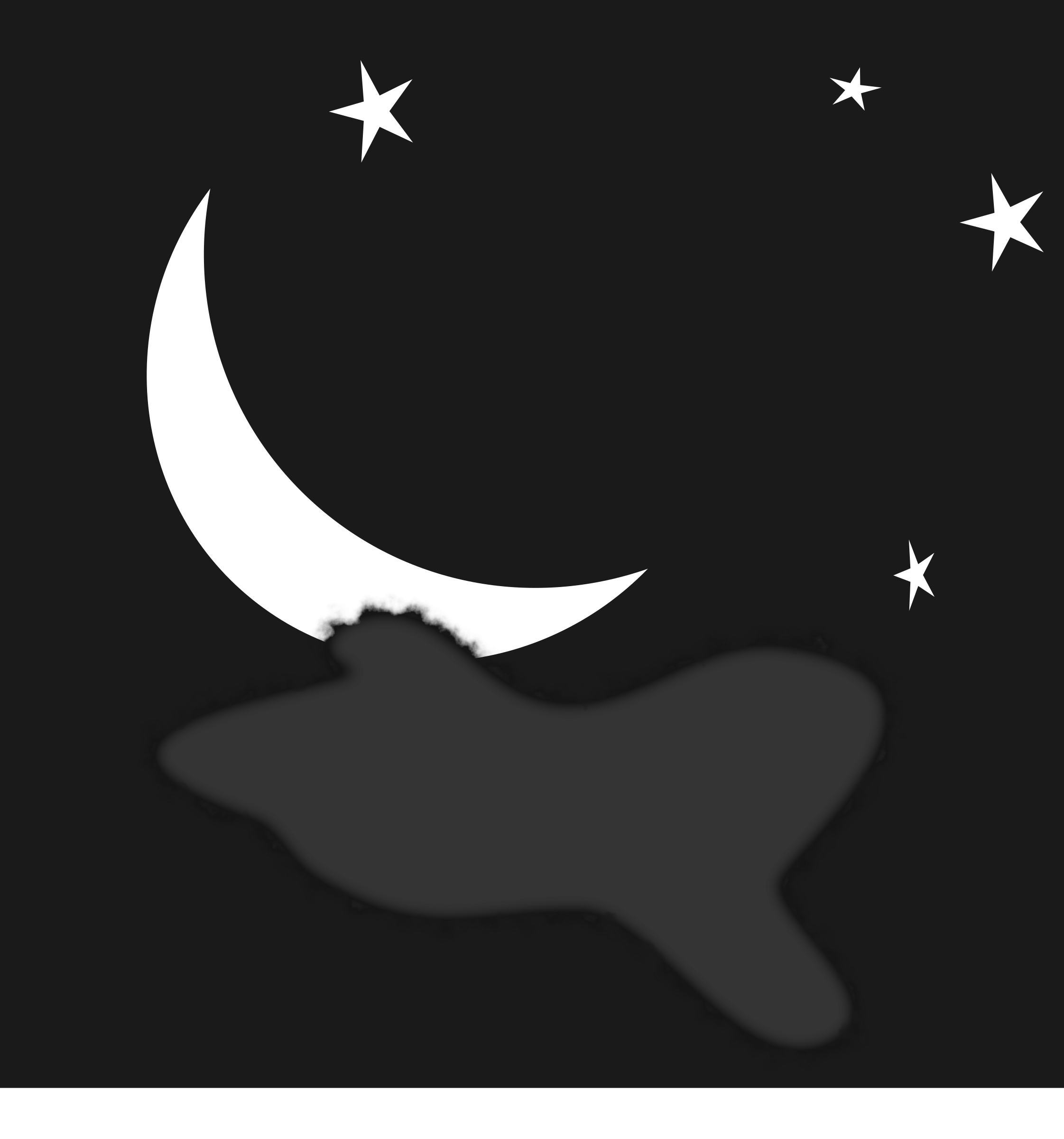 Night Sky with Moon and Stars PNG icon
