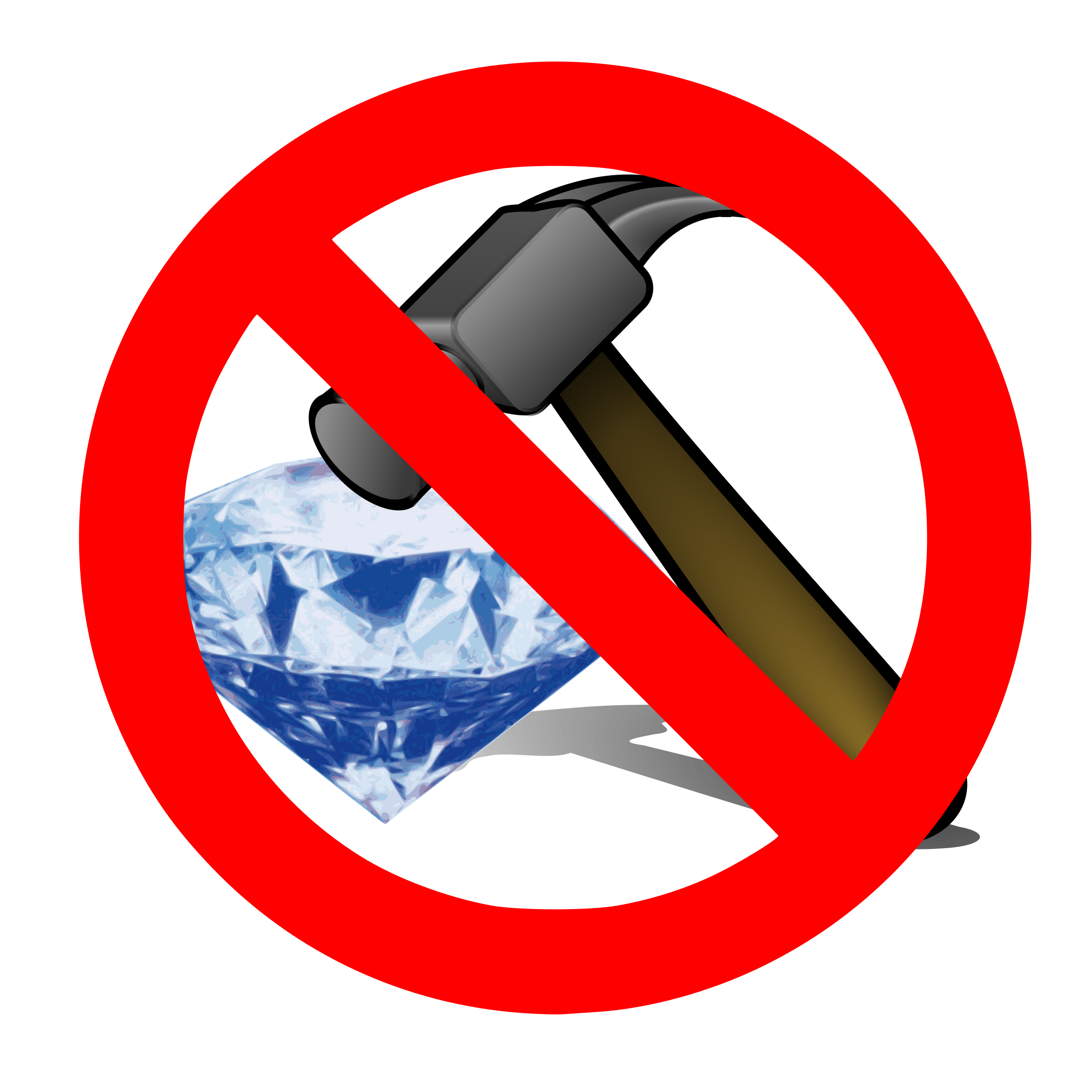 No breaking a diamond with a hammer Clip arts