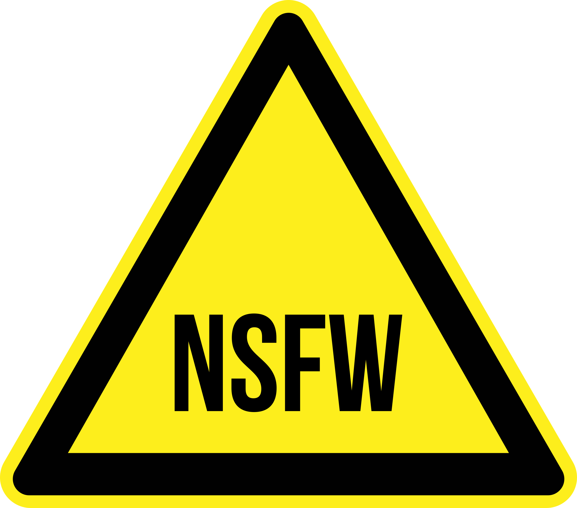 NSFW Warning 2 SVG Clip arts