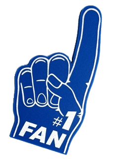 Number 1 Fan Foam Hand PNG icon