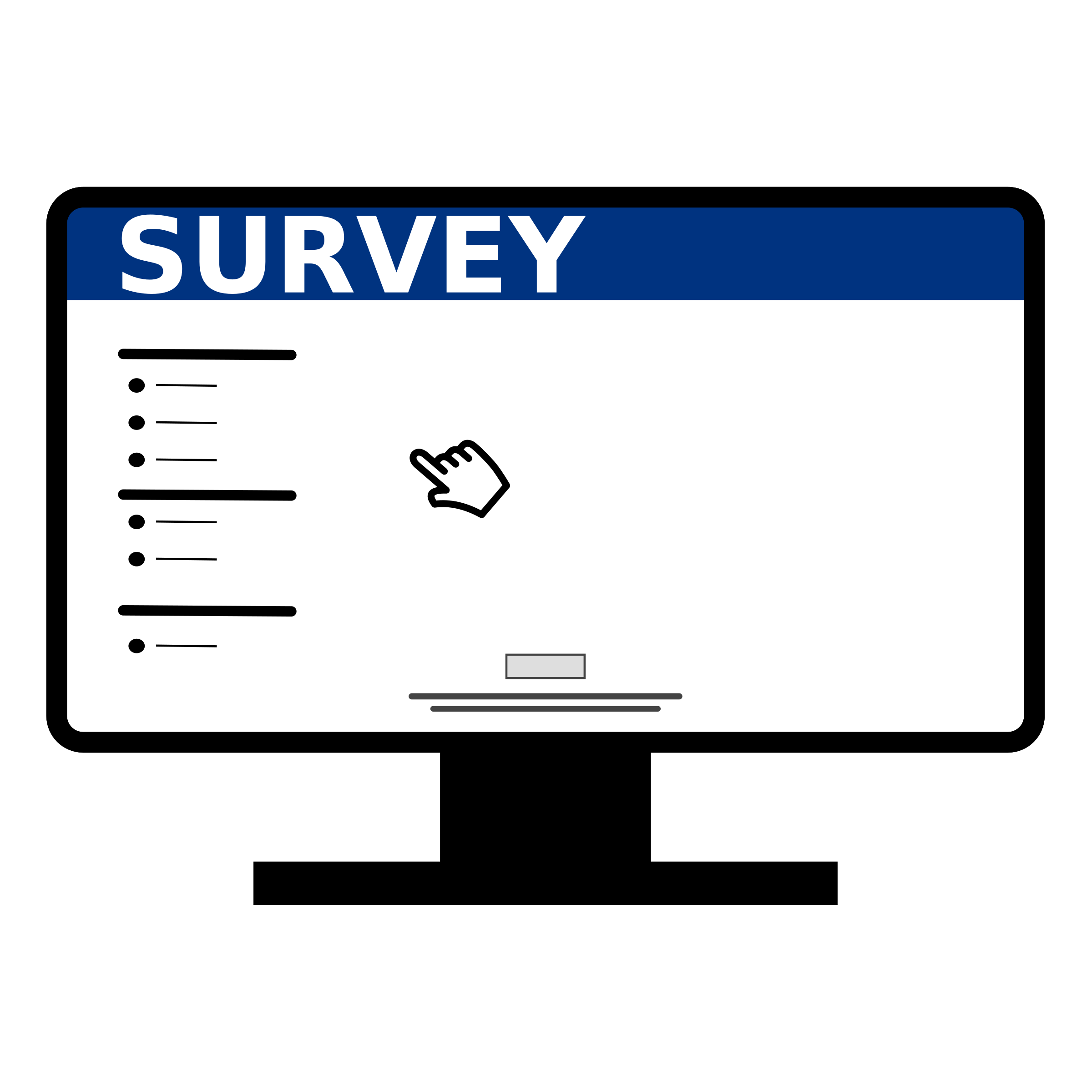 Online Computer Survey SVG Clip arts