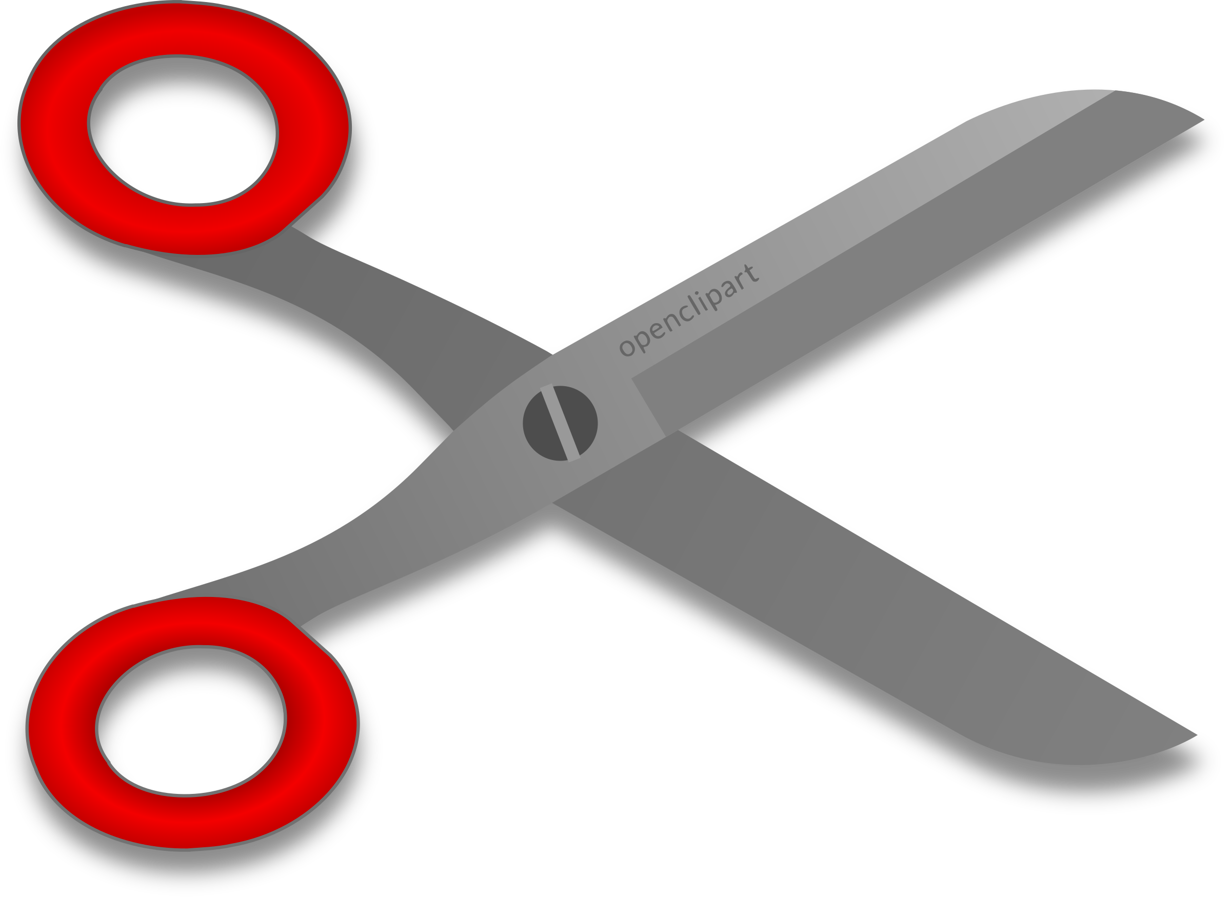 Openclipart Scissors with red ring SVG Clip arts