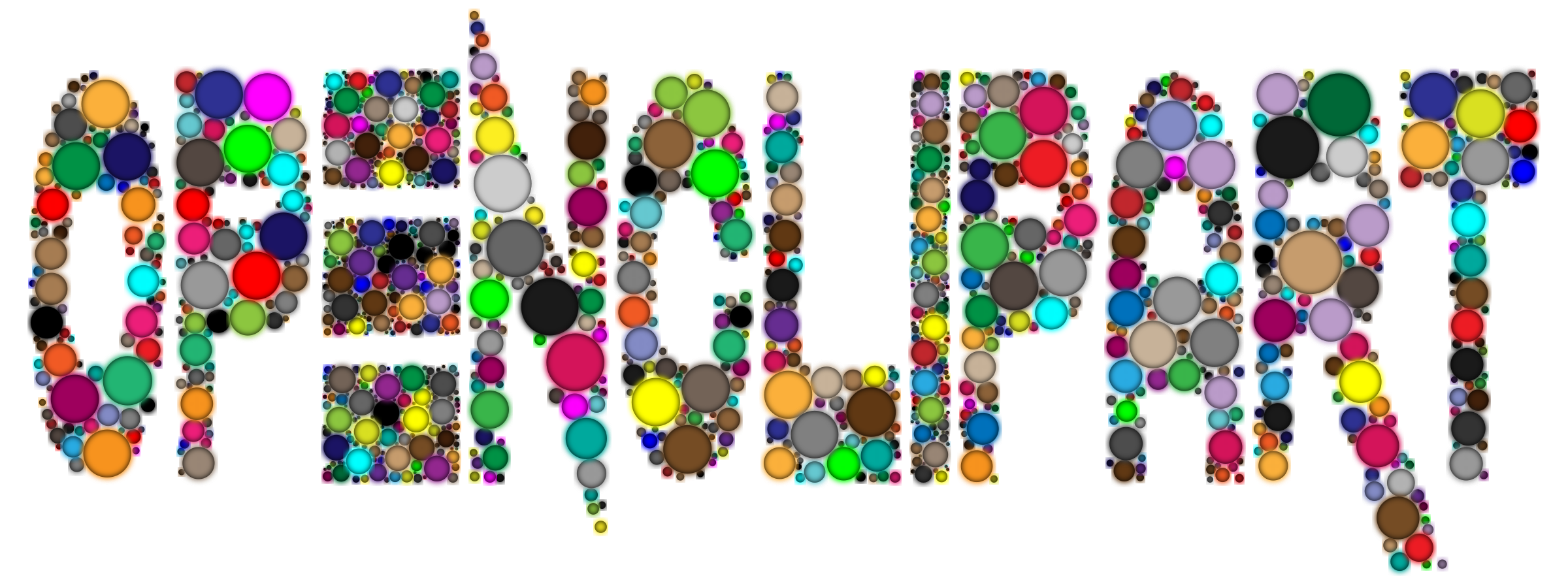 OpenClipart Typography Logo Technicolor 60's Edition SVG Clip arts