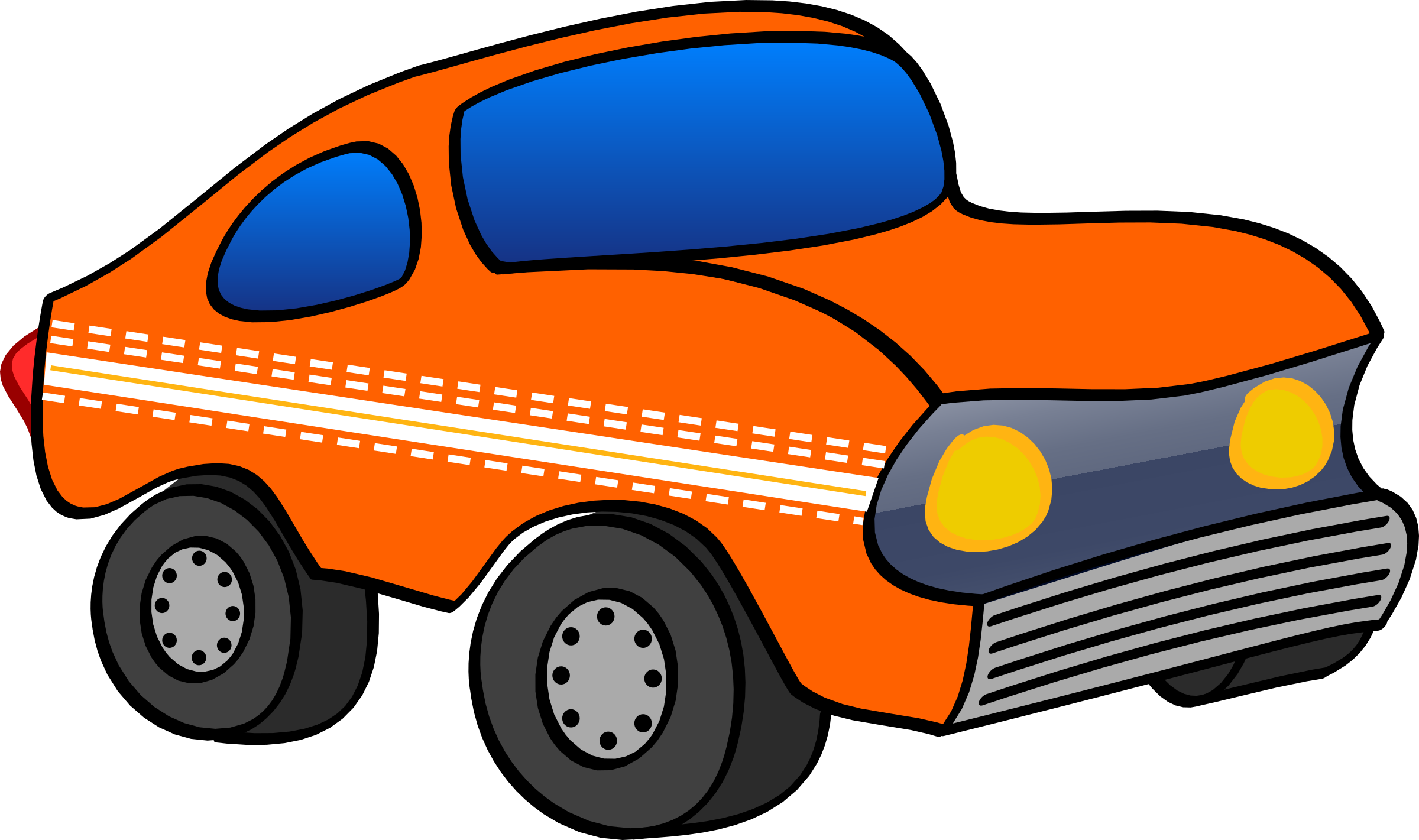 orange funny car Clip arts