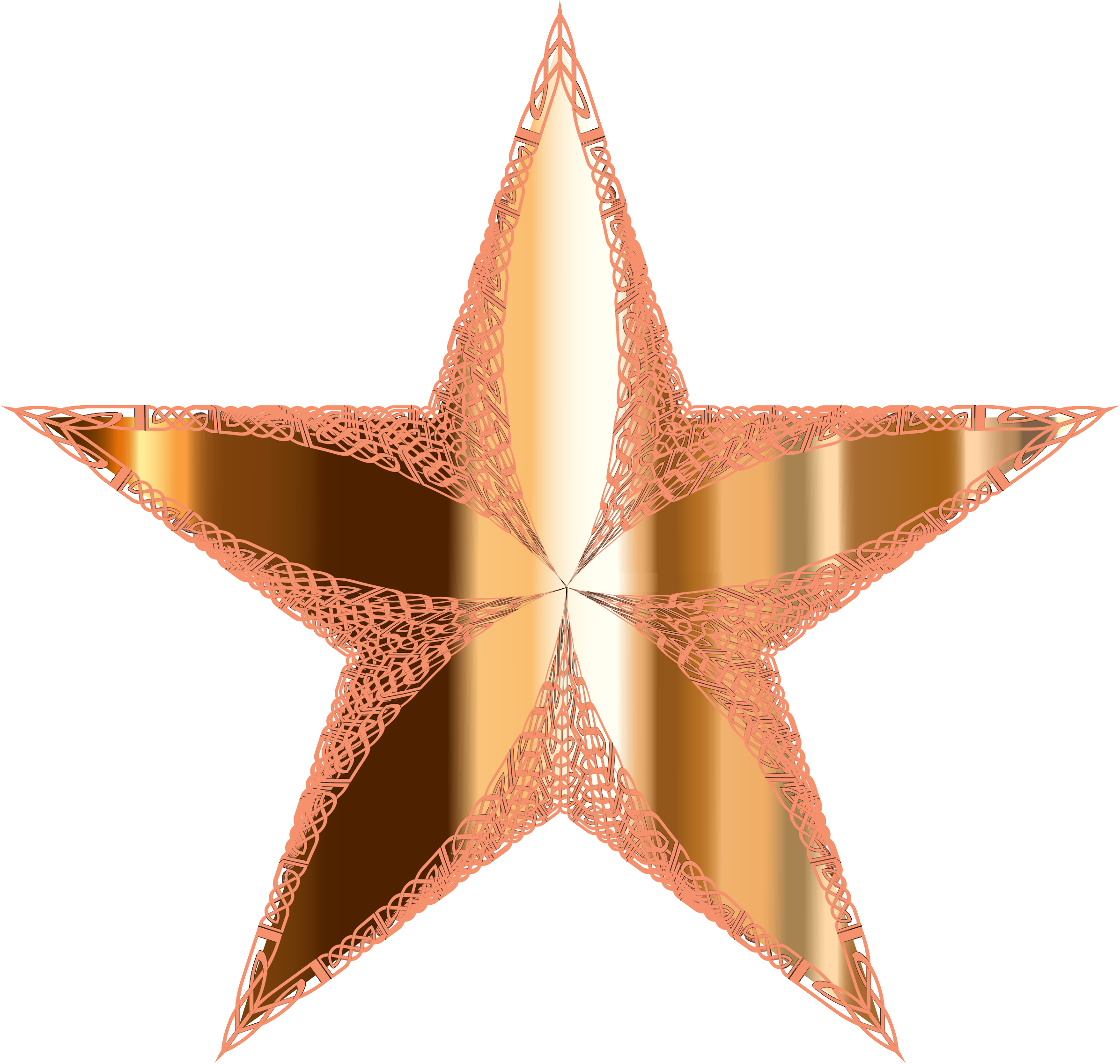Ornamental Metallic Star PNG icon